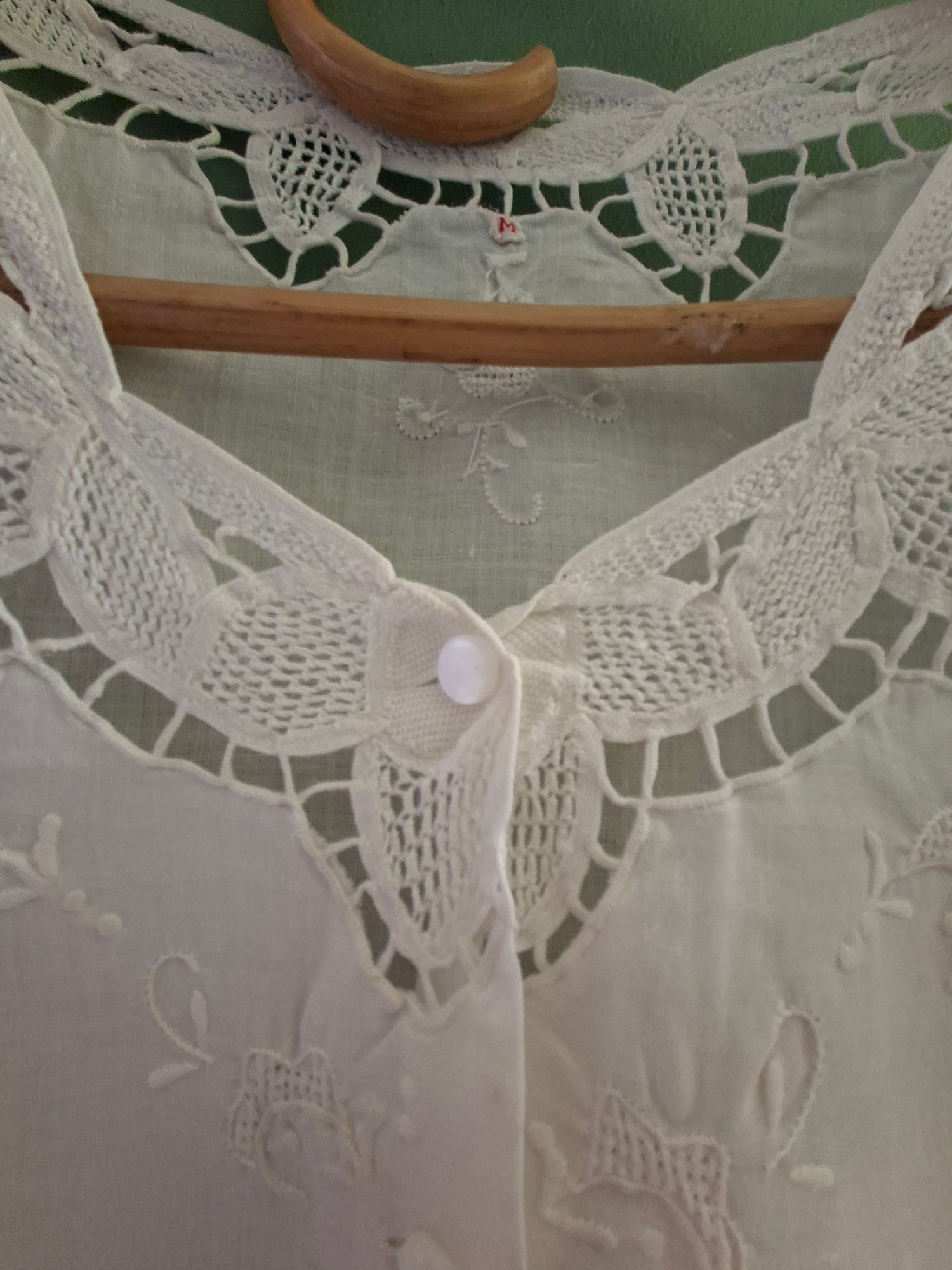 Top à dentelle en lin 60's