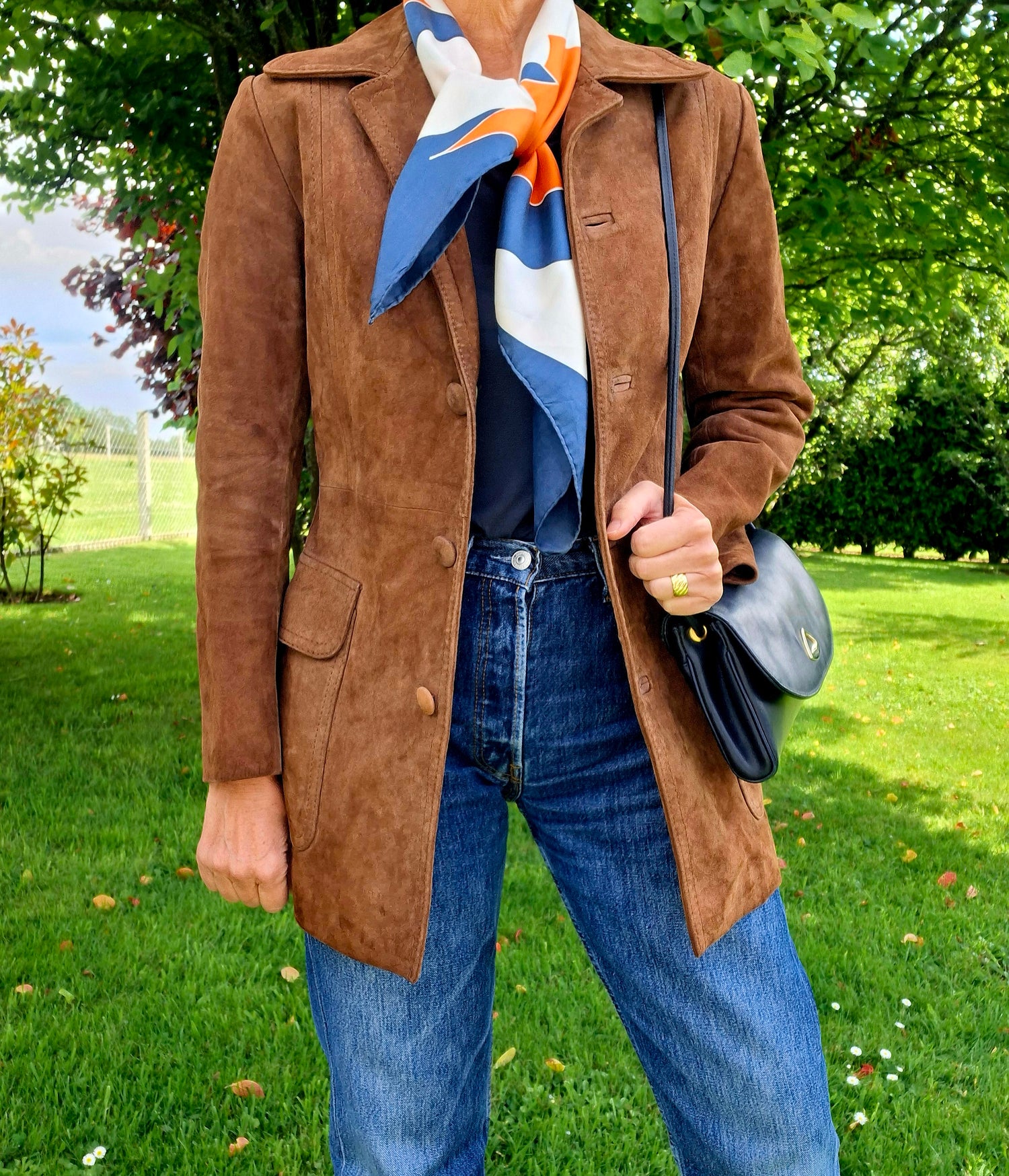 Veste en daim 70's