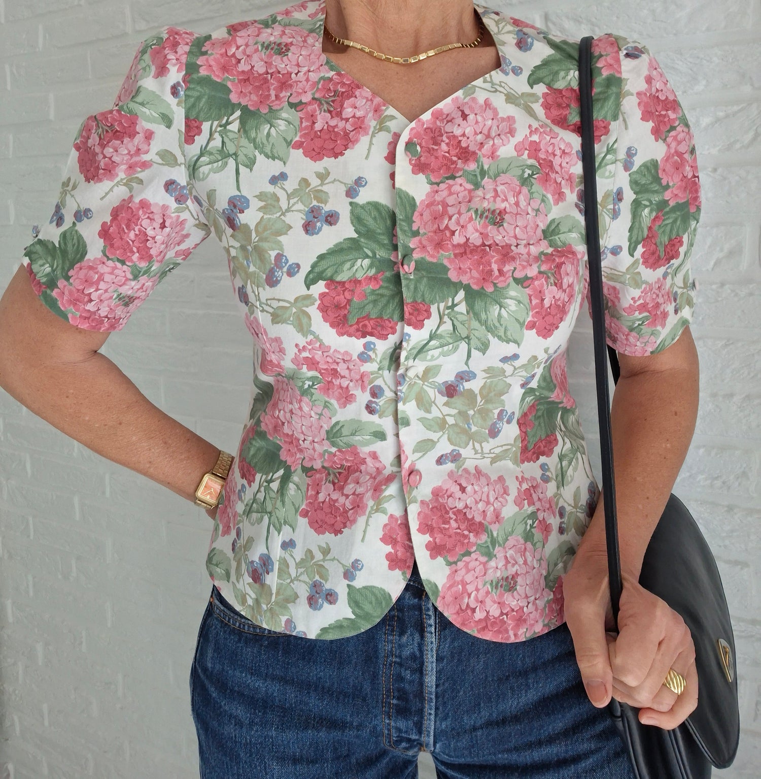 Top à fleurs 90's