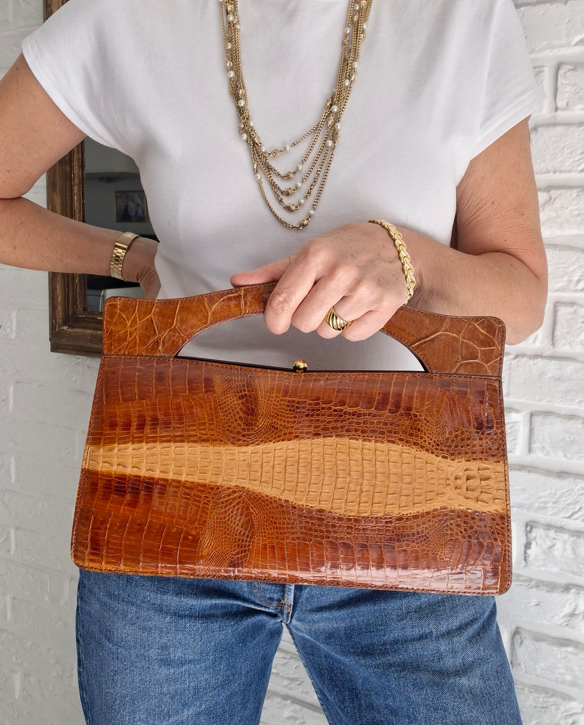 Sac à main cuir exotique