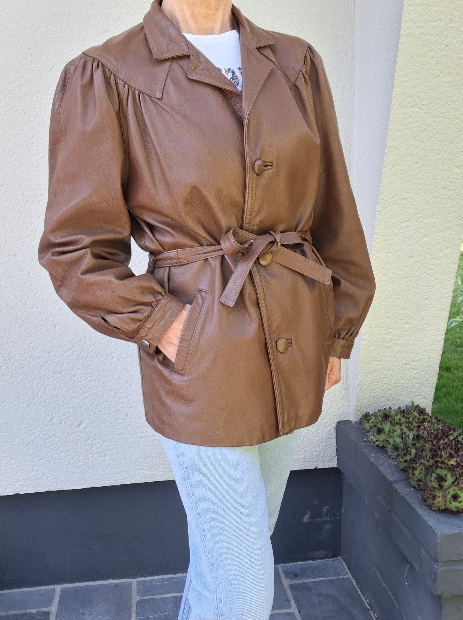 Saharienne en cuir 80's
