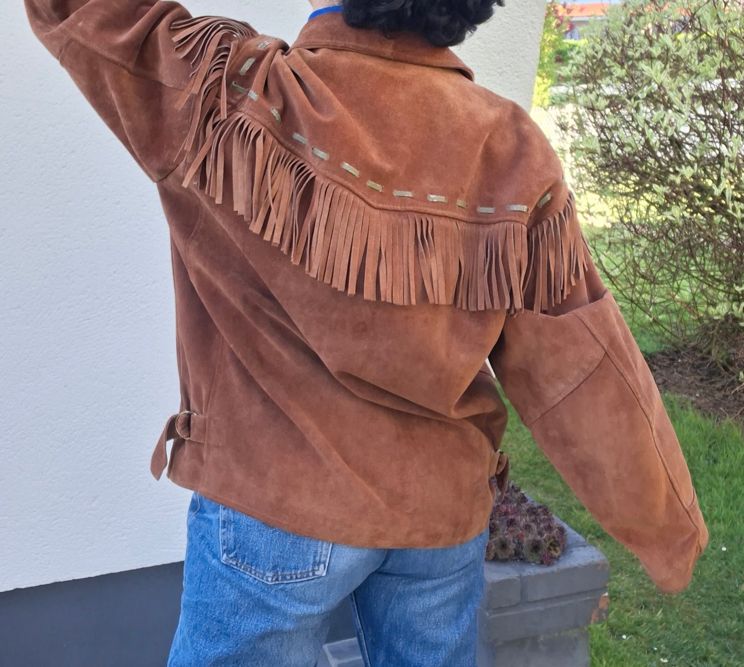 Veste à franges en daim