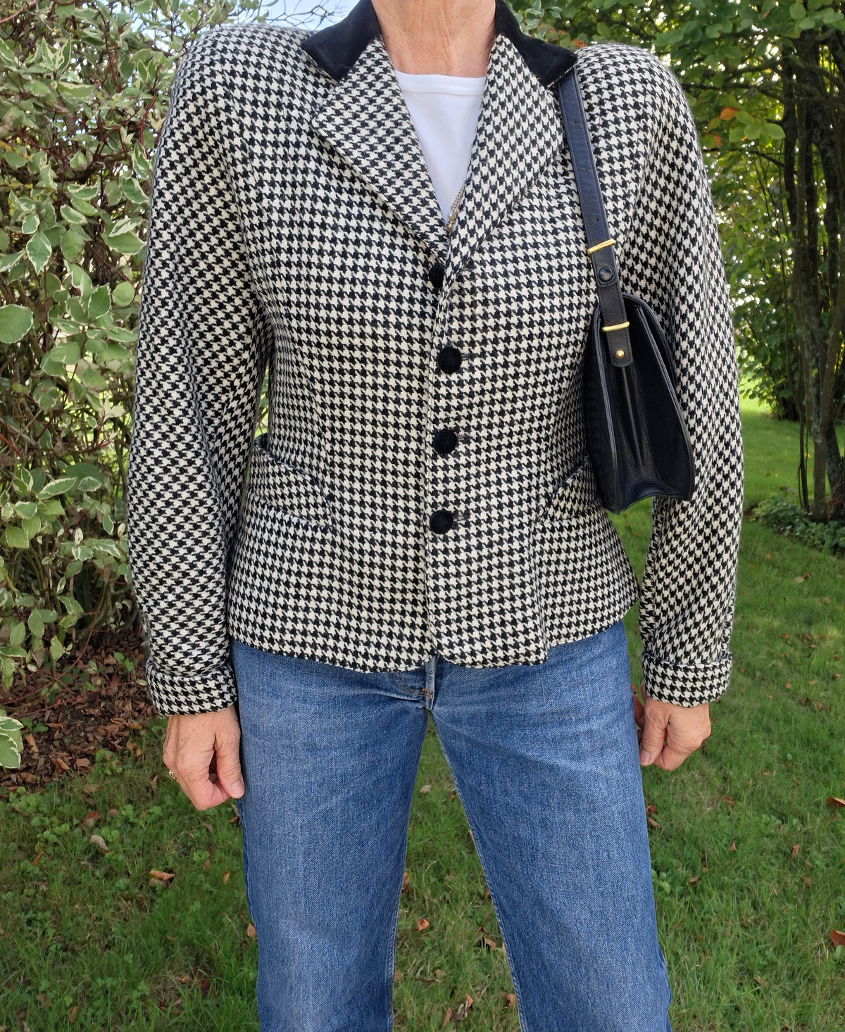 Veste en laine pied de poule