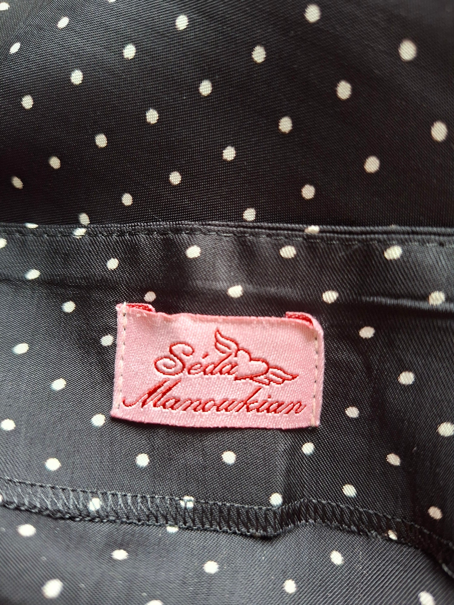 Jupe à pois en soie 90's