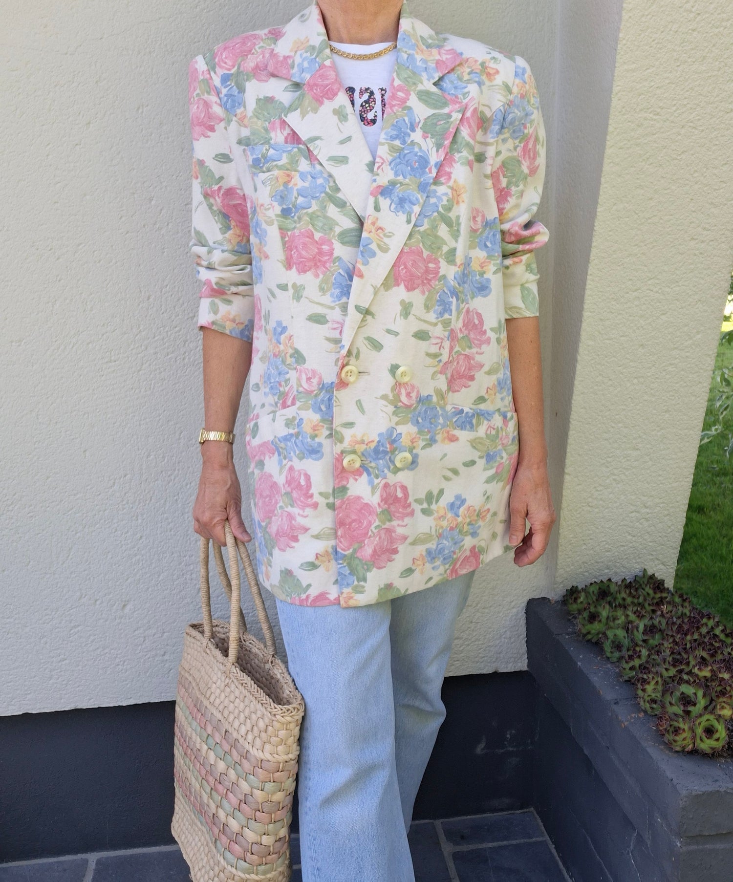 Blazer à fleurs 80's