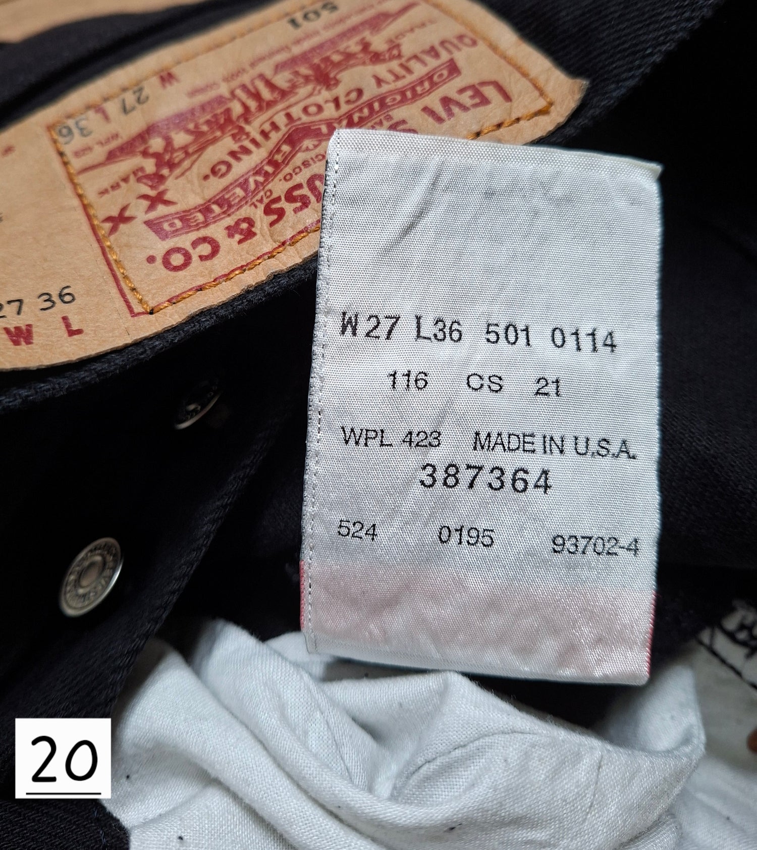 Jean Levi's 501 W27 L36