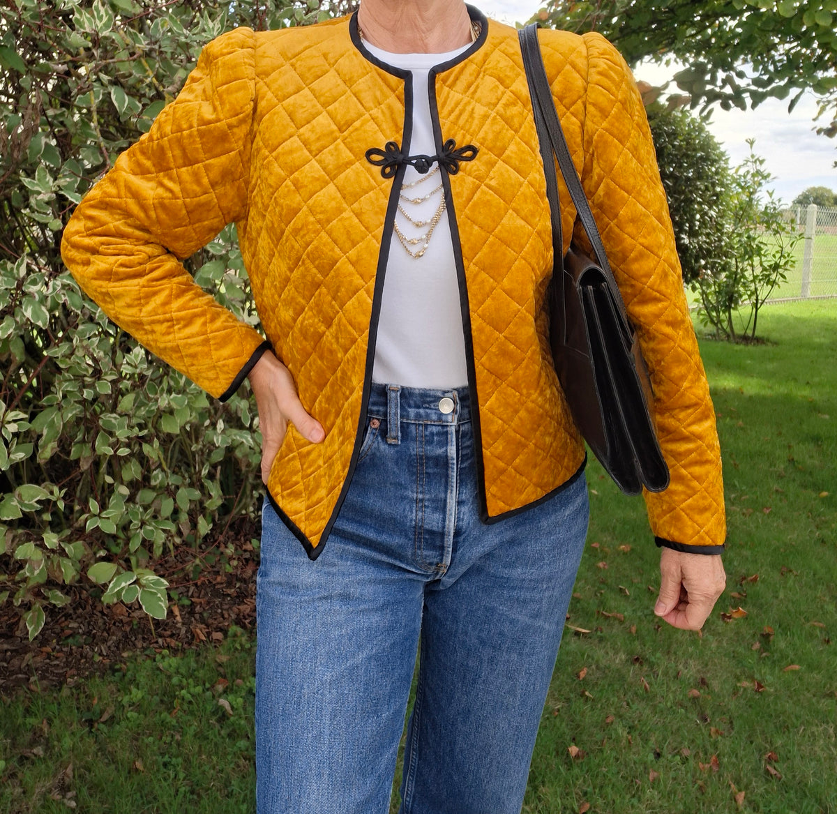 Veste matelassée en velours