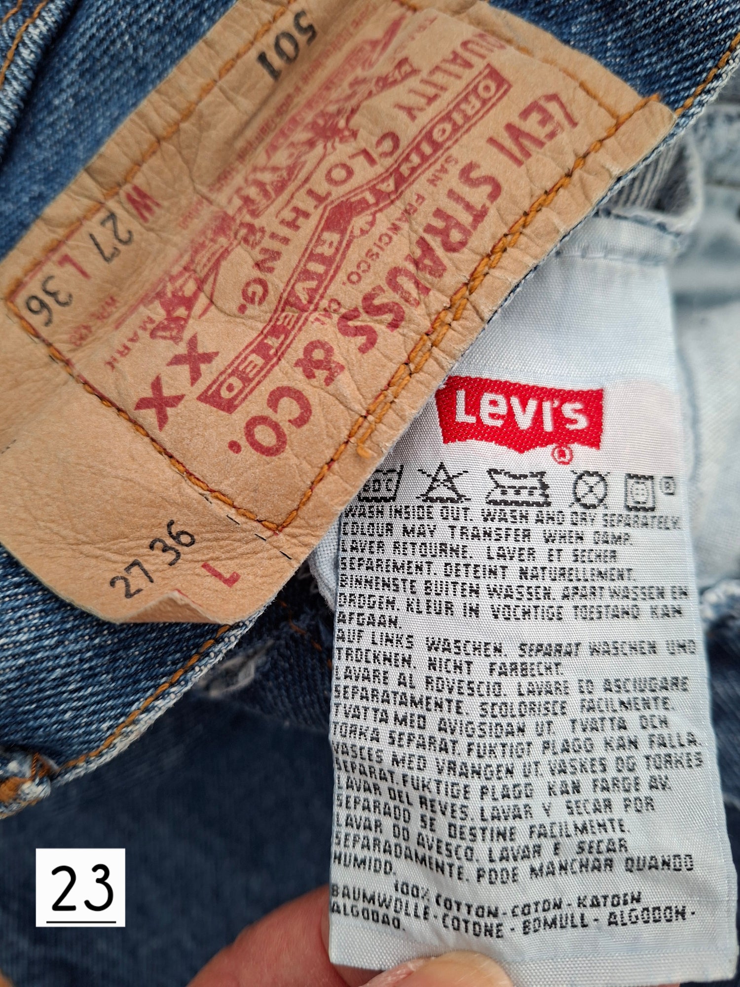 Jean Levi's 501 W27 L36