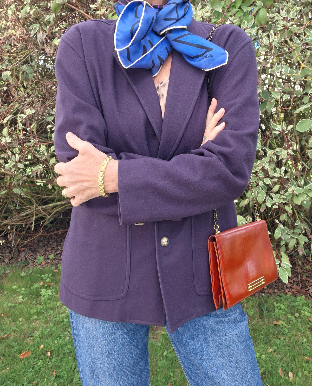 Blazer en laine violet