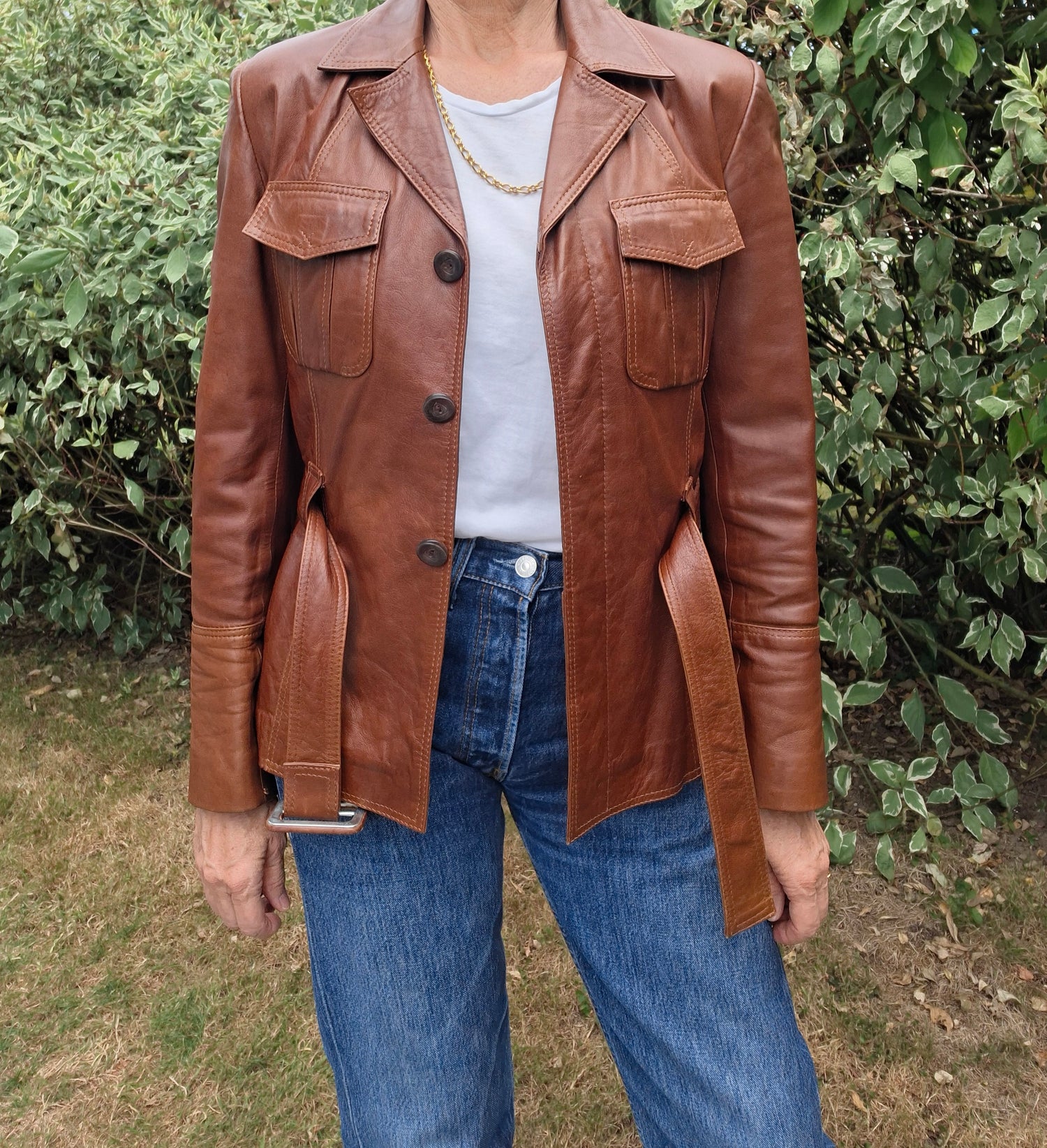 Saharienne en cuir 90's