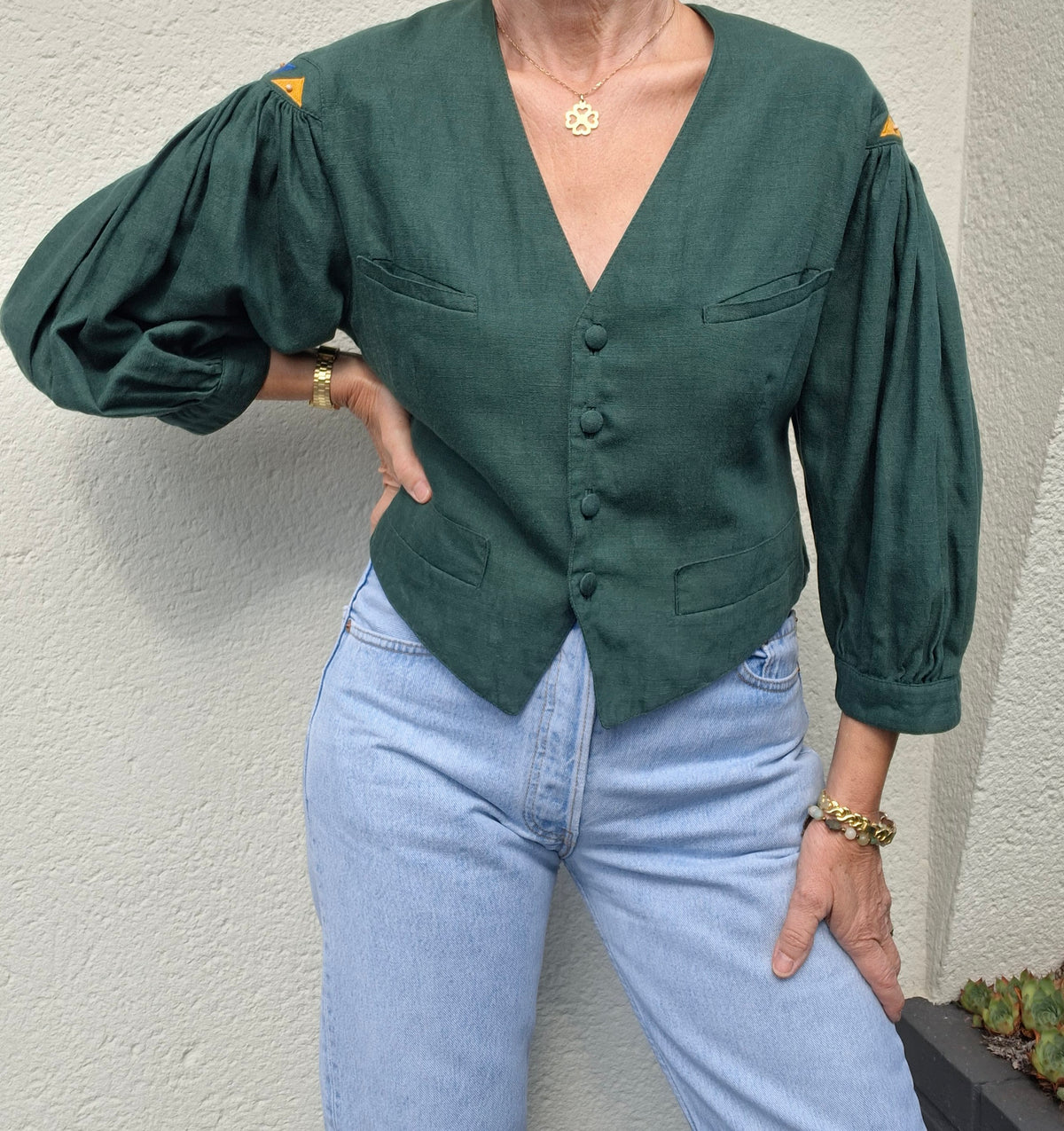 Crop top Autrichien laine et lin