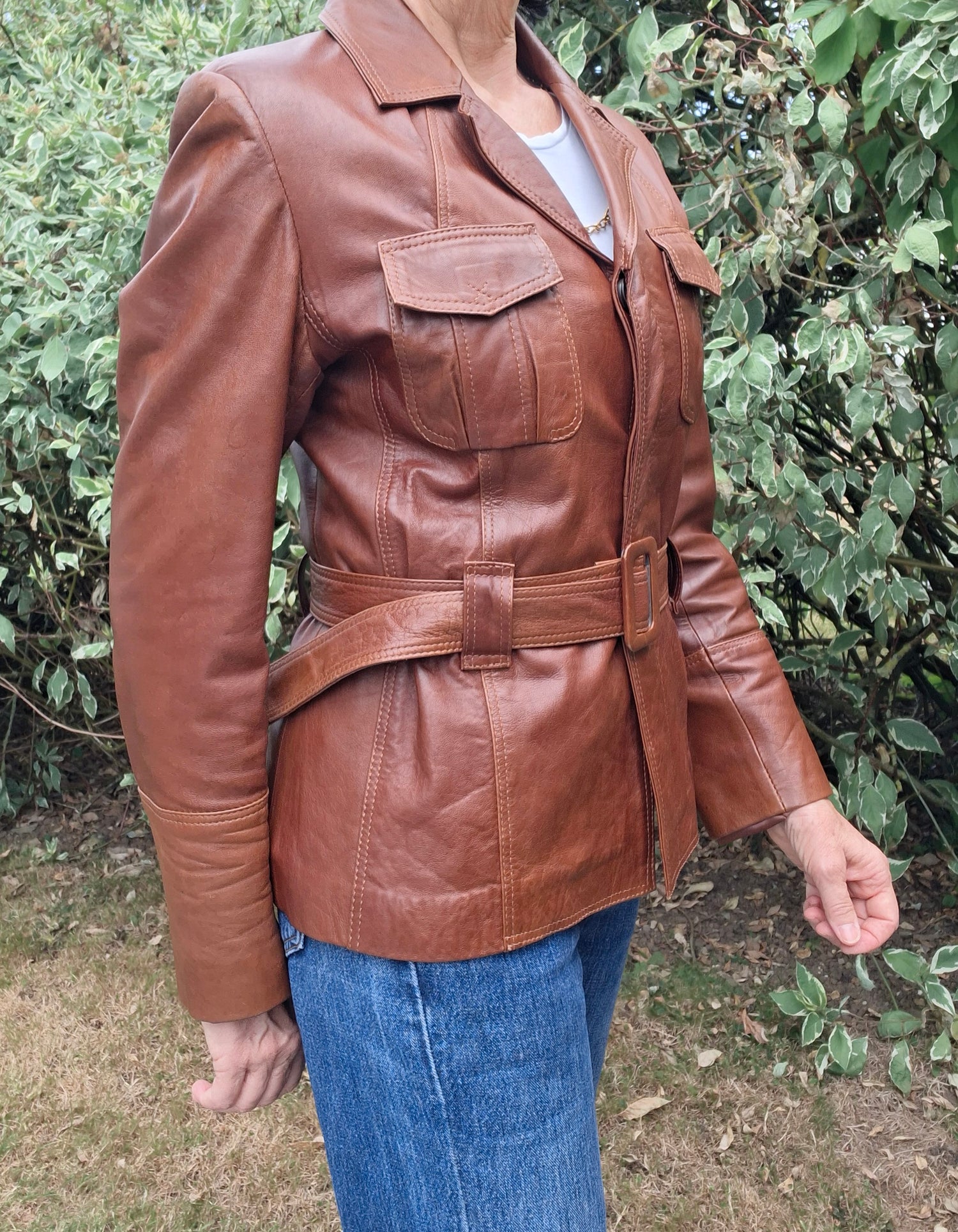 Saharienne en cuir 90's