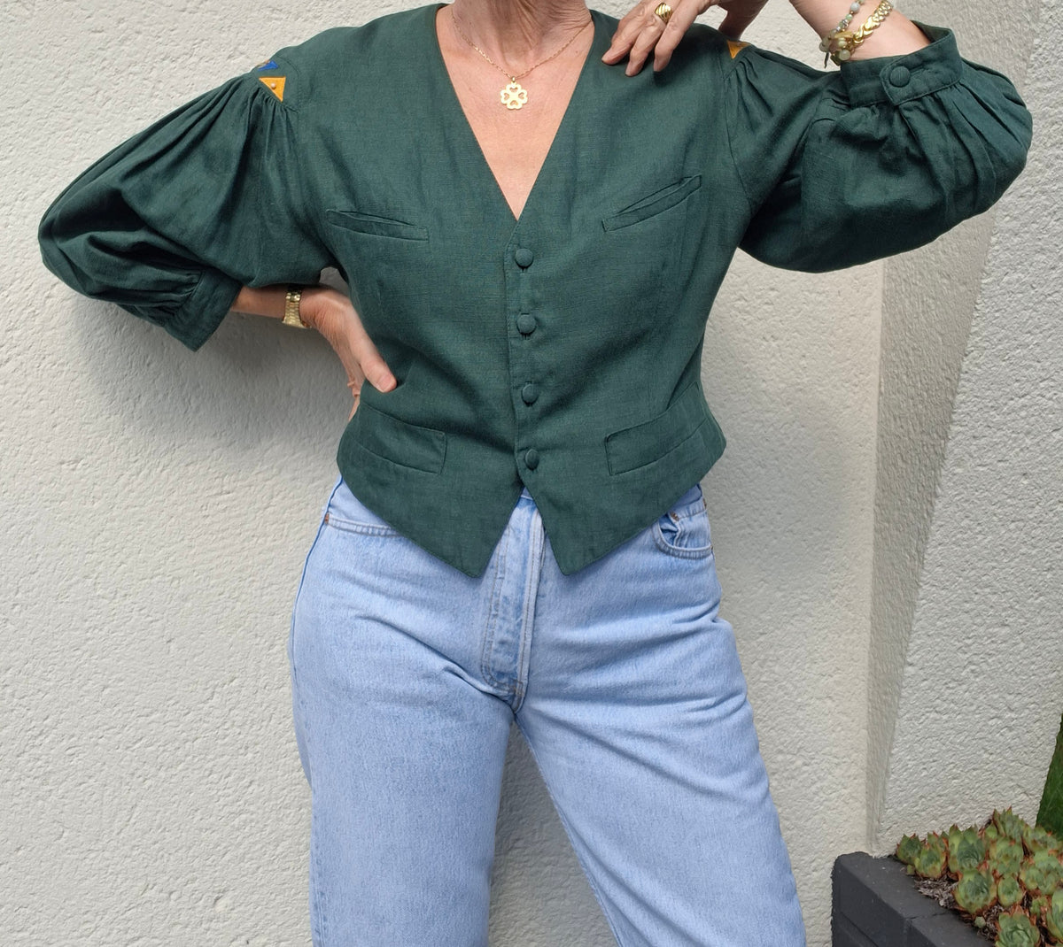 Crop top Autrichien laine et lin