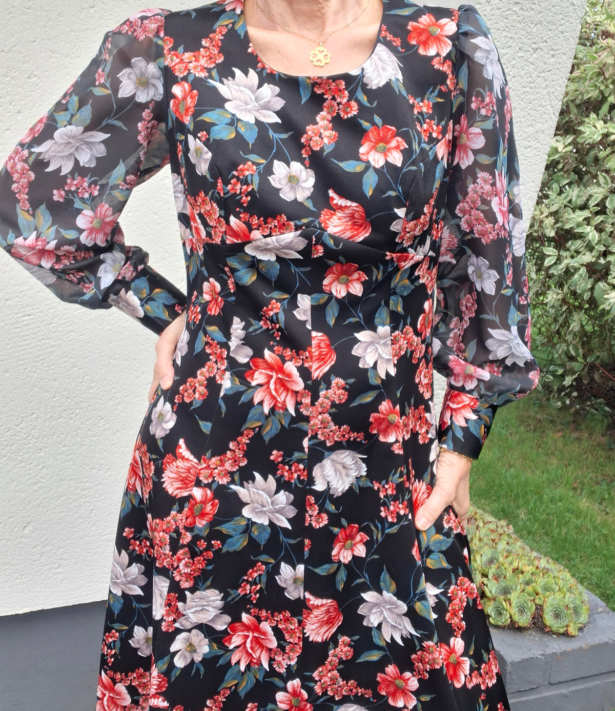 Robe longue à fleurs