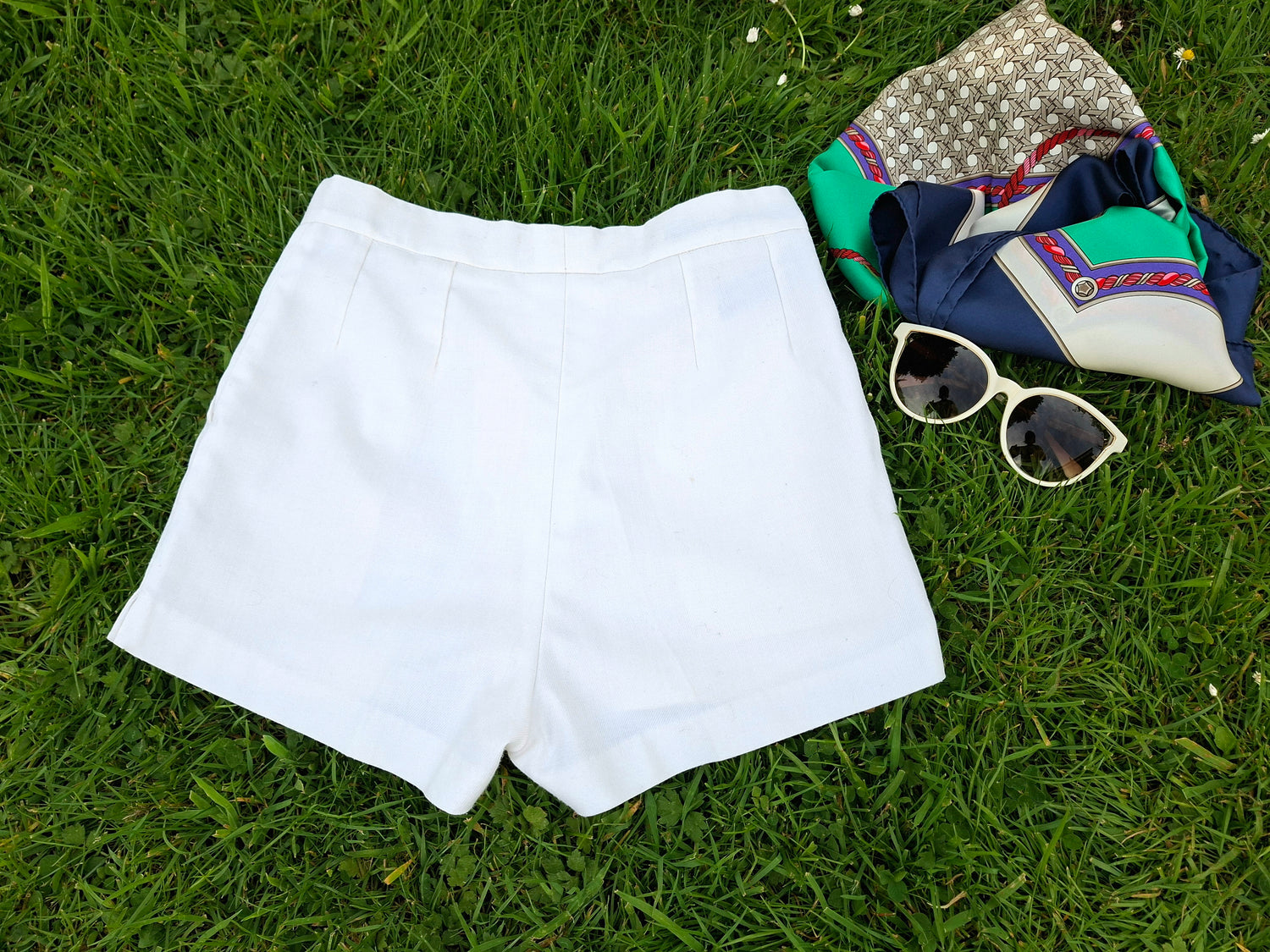 Short blanc Lacoste