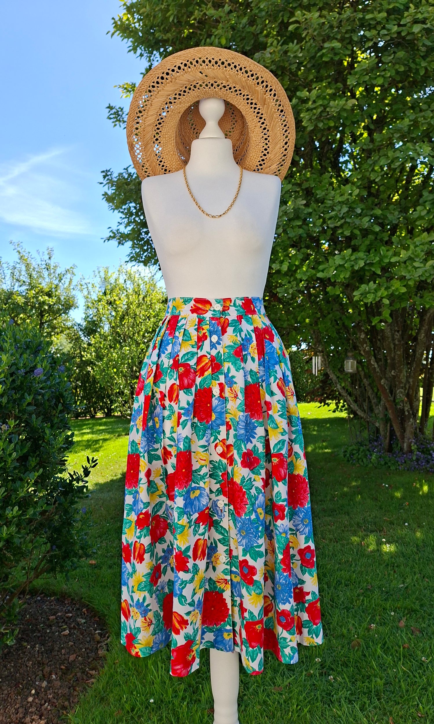 Jupe longue à fleurs 80's