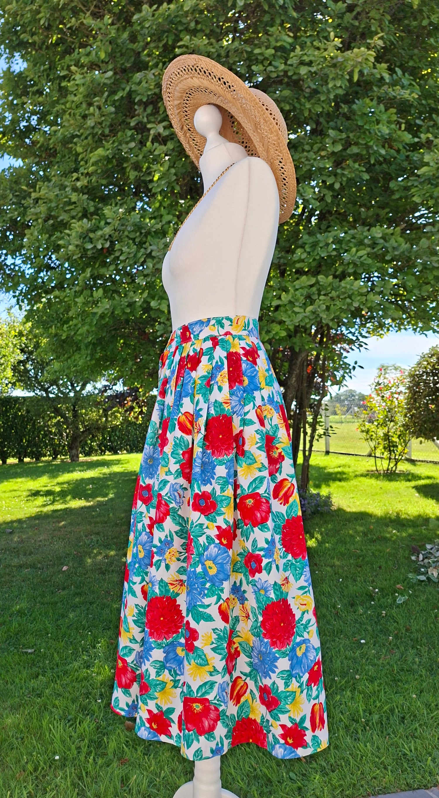 Jupe longue à fleurs 80's