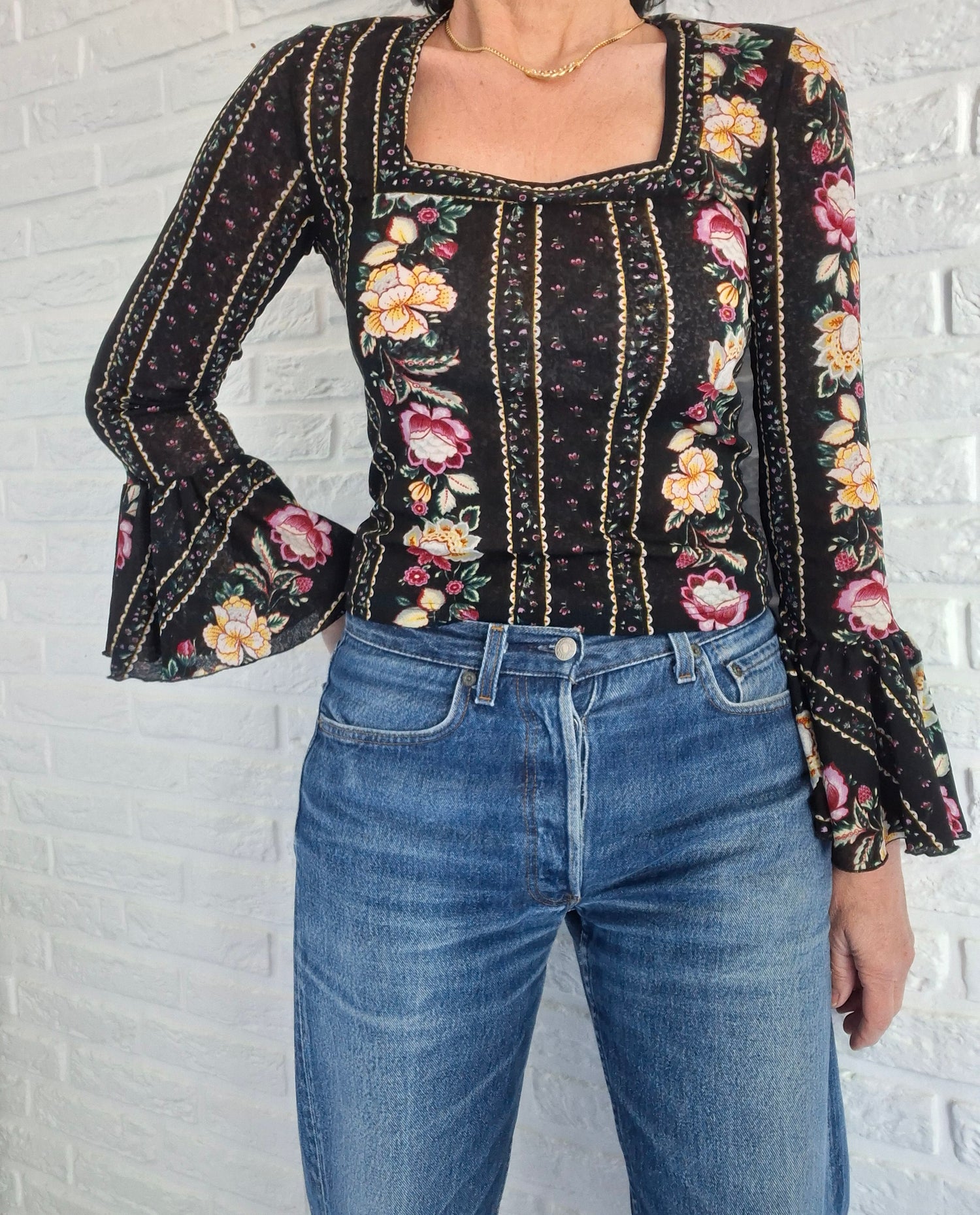 Top à fleurs 90's