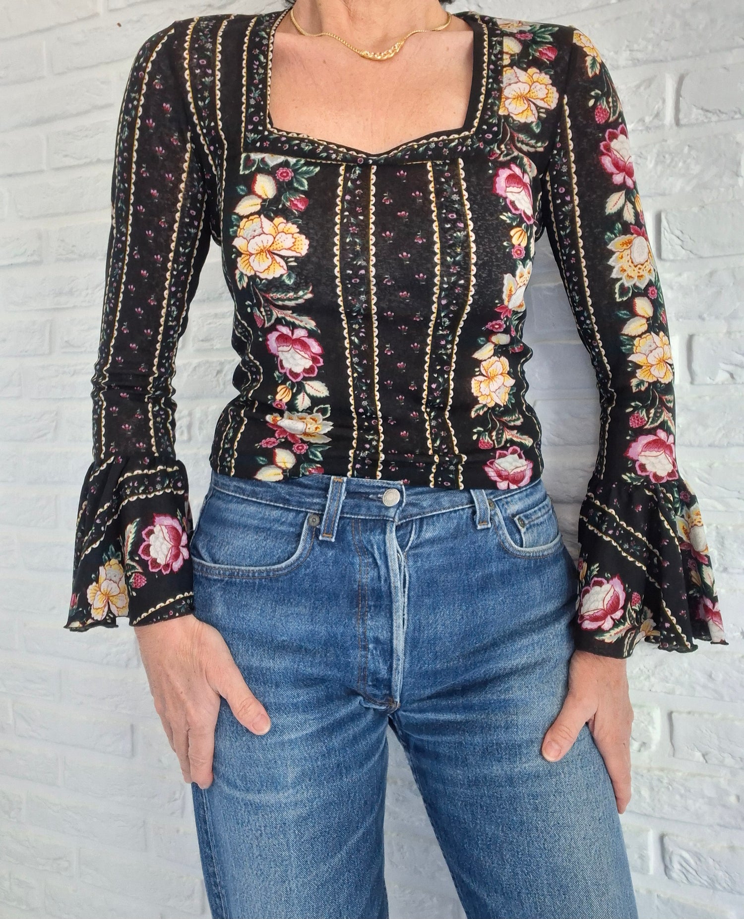 Top à fleurs 90's
