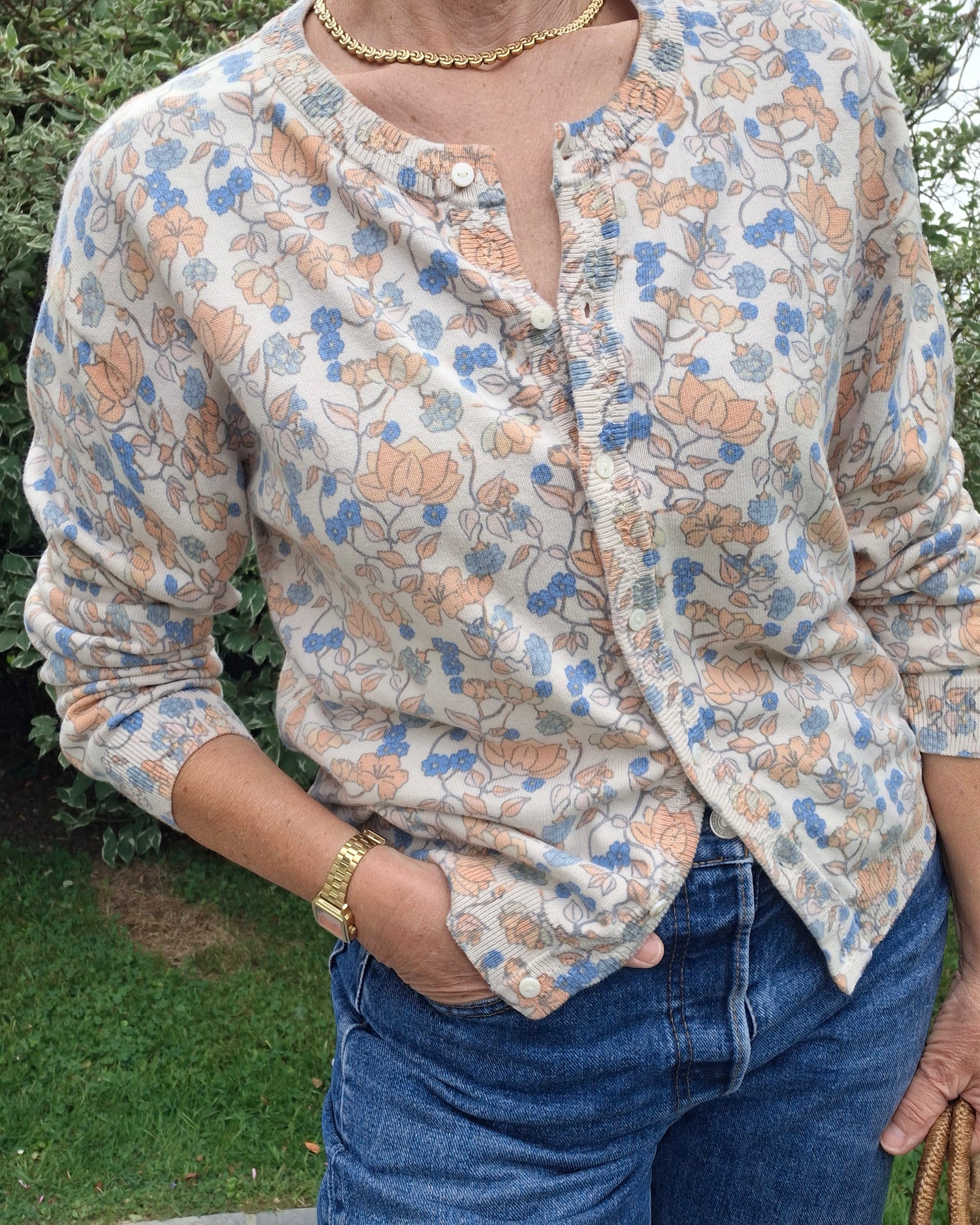 Cardigan à fleurs