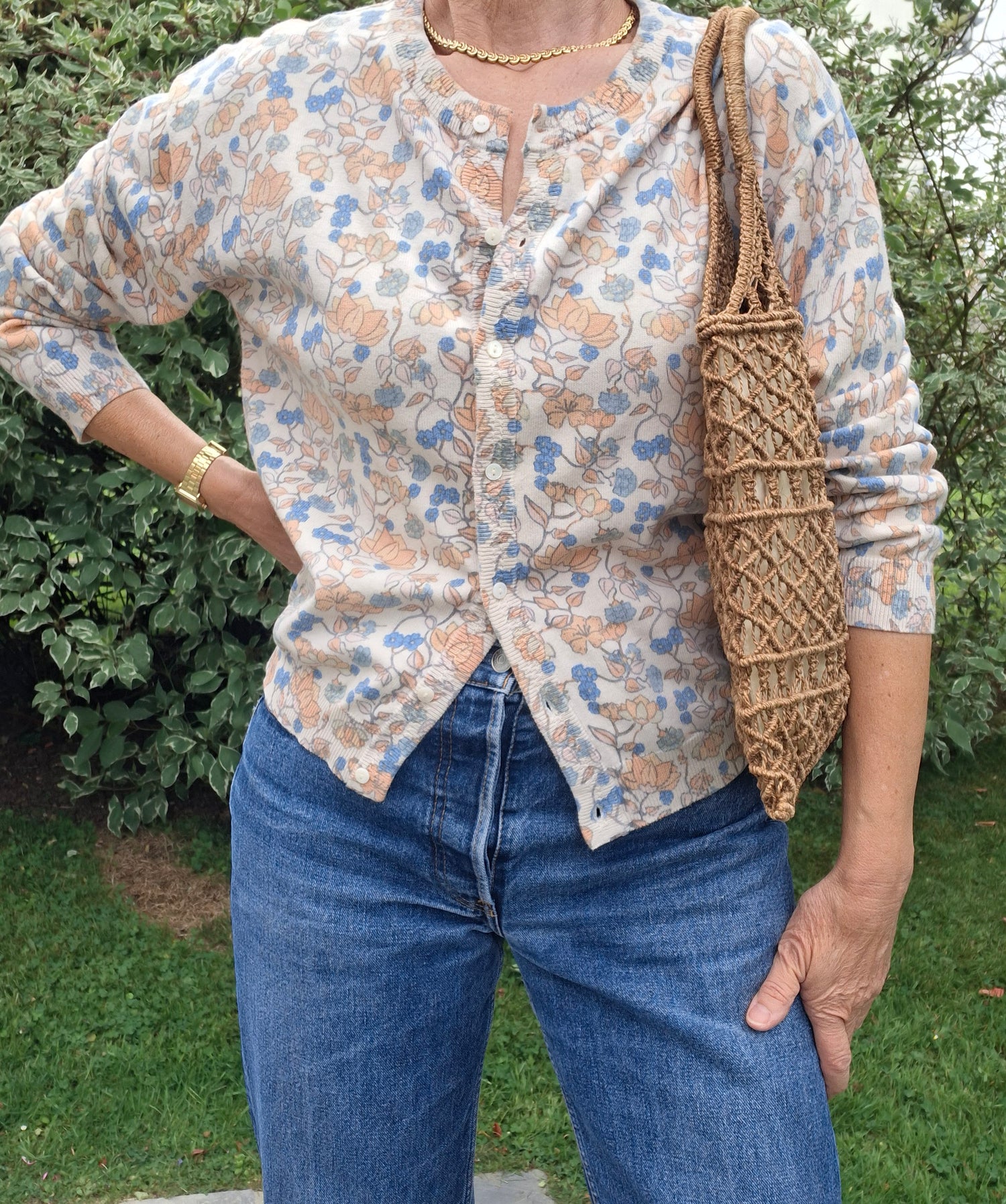 Cardigan à fleurs