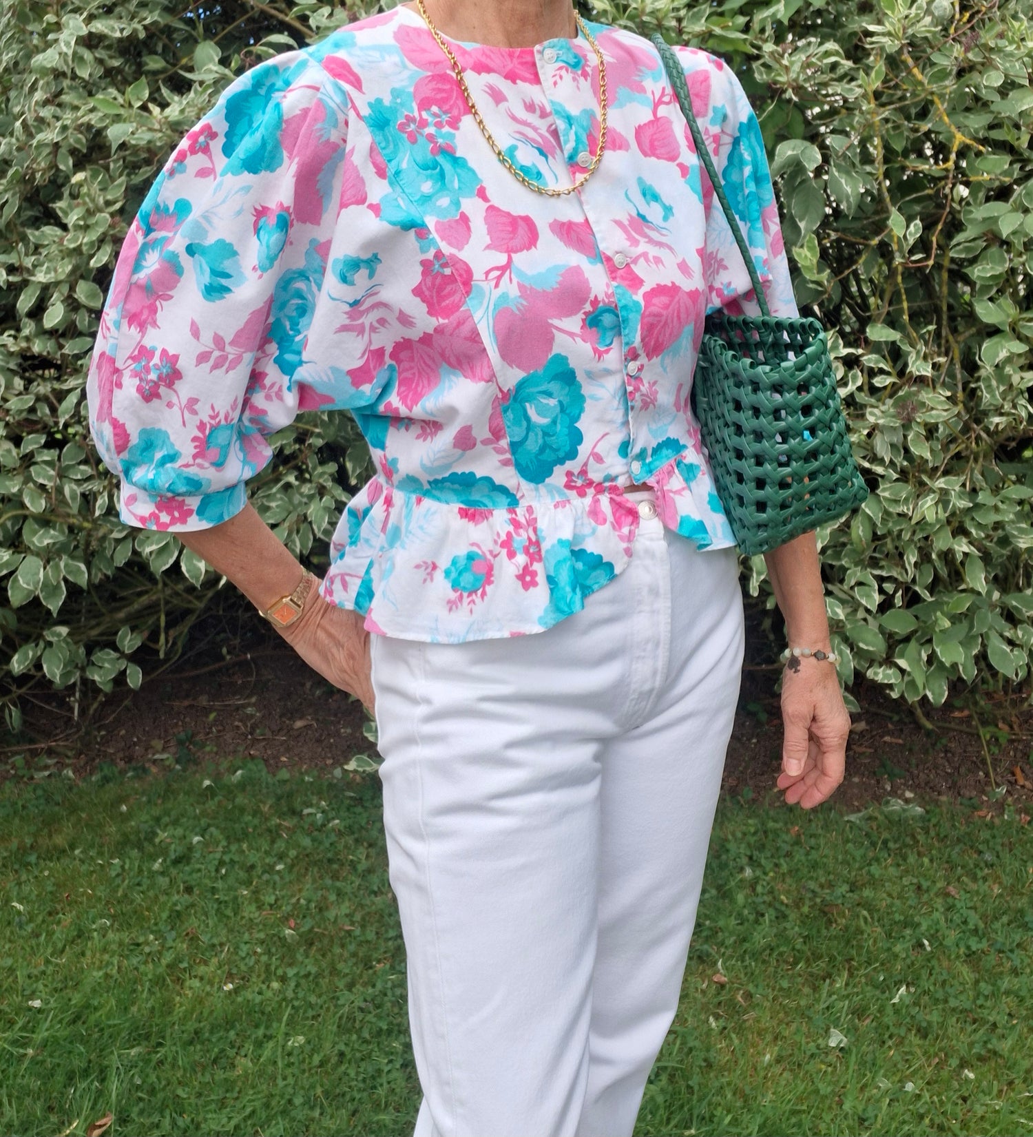 Top à fleurs 80's