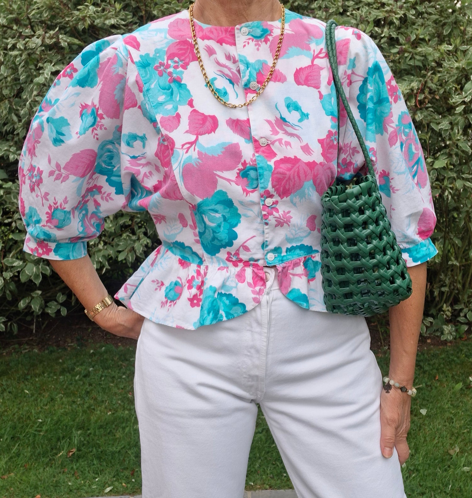 Top à fleurs 80's