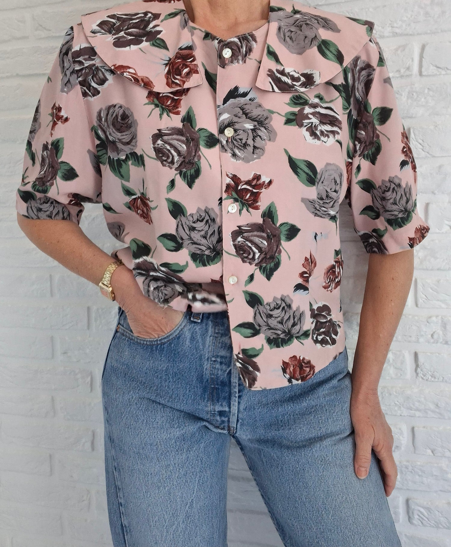 Top à fleurs