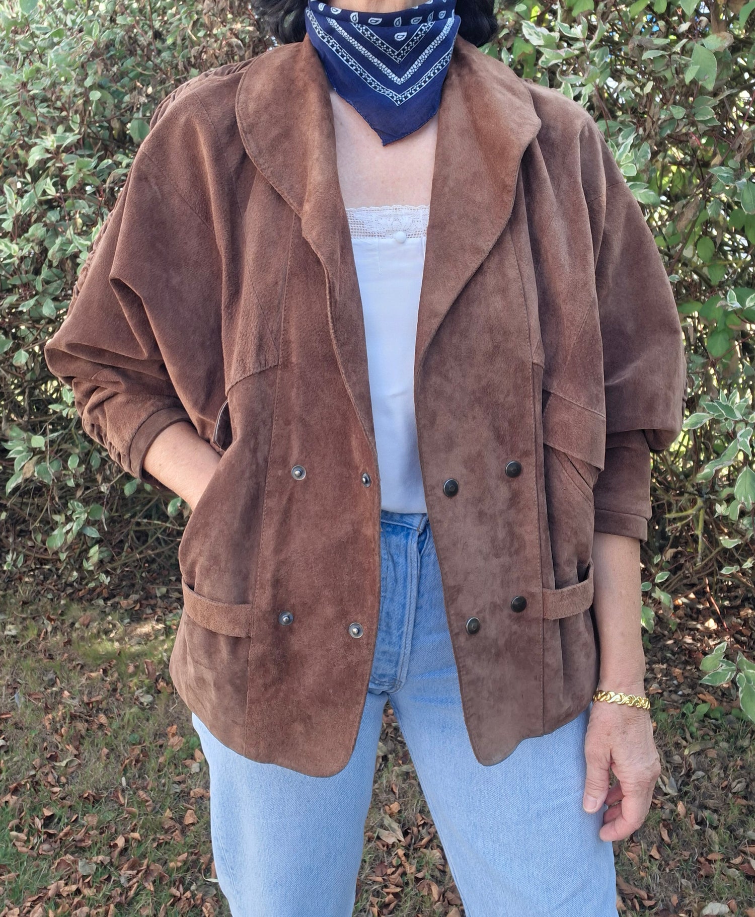 Veste en daim 80's