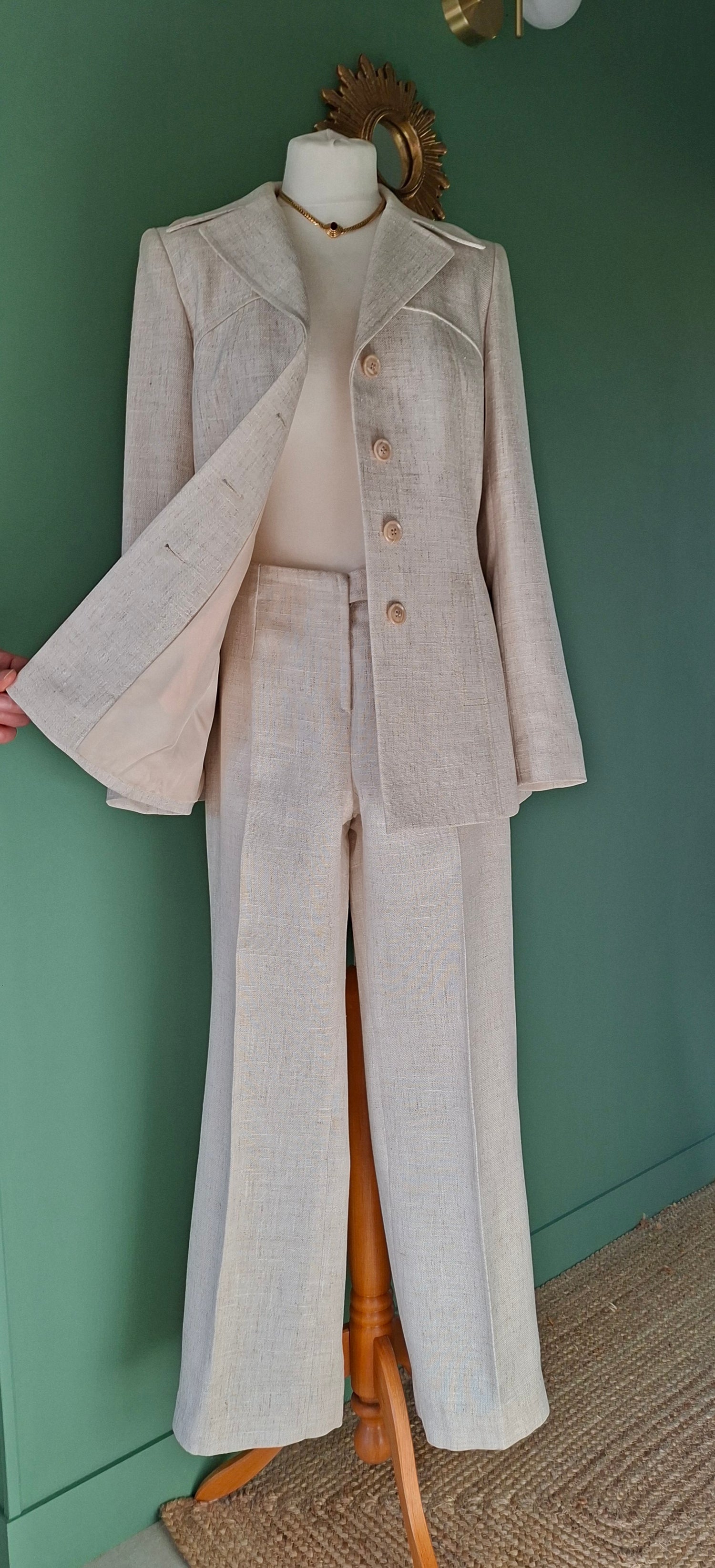 Pantalon flare en lin 90's