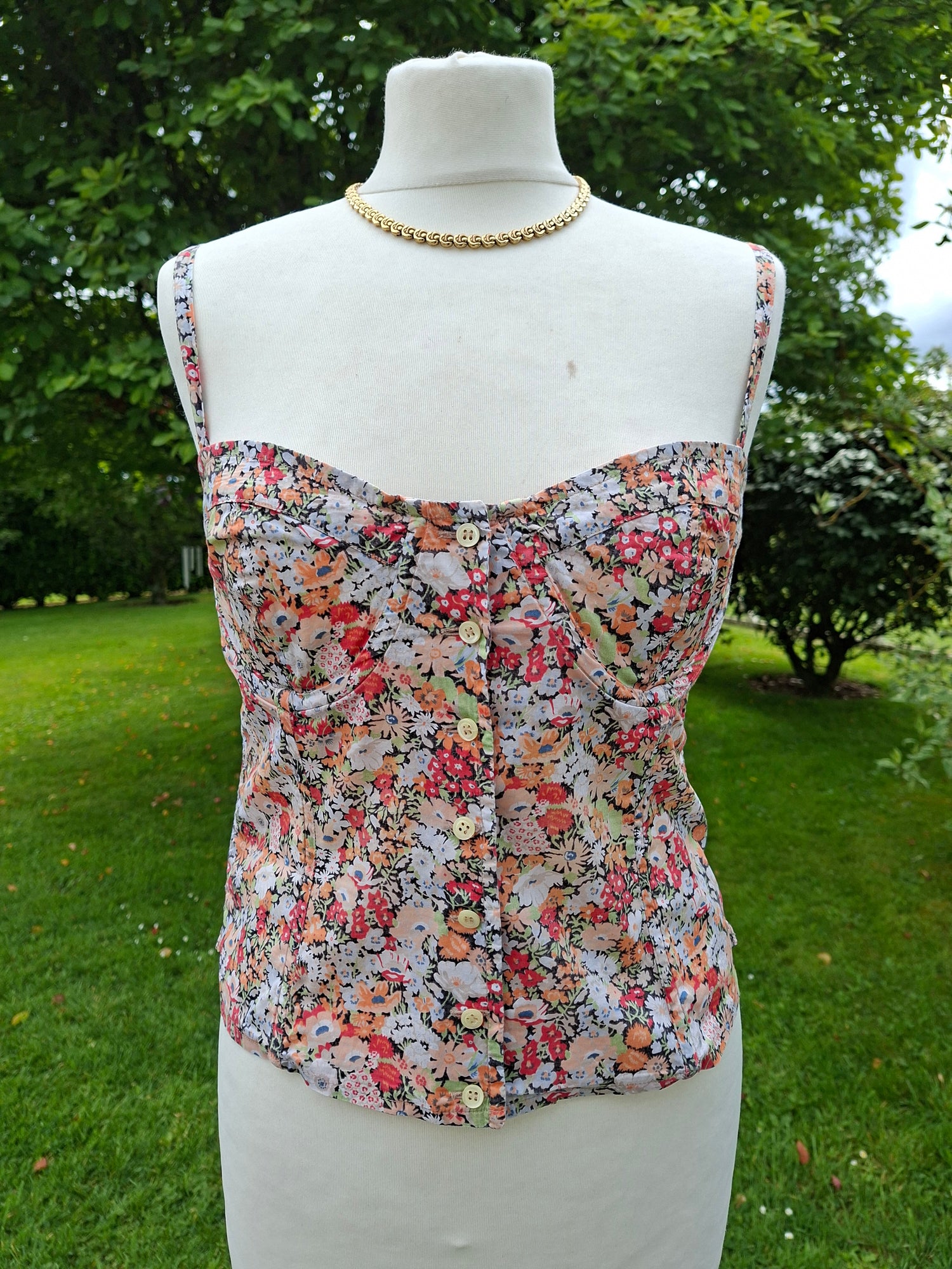 Bustier à fleurs Cacharel