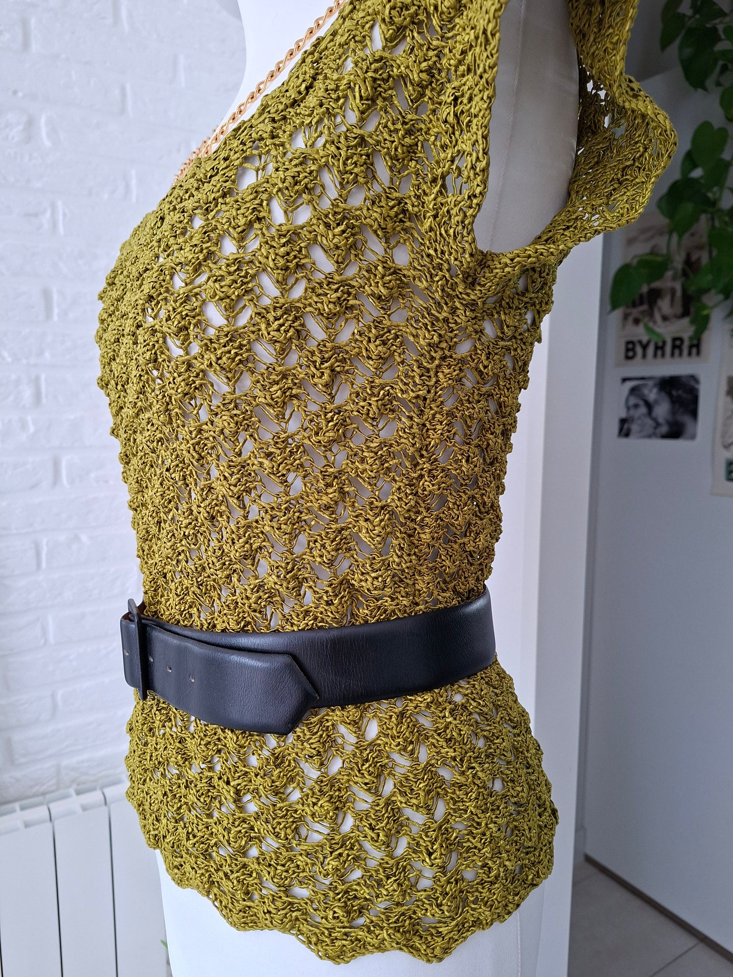 Ceinture en cuir noir