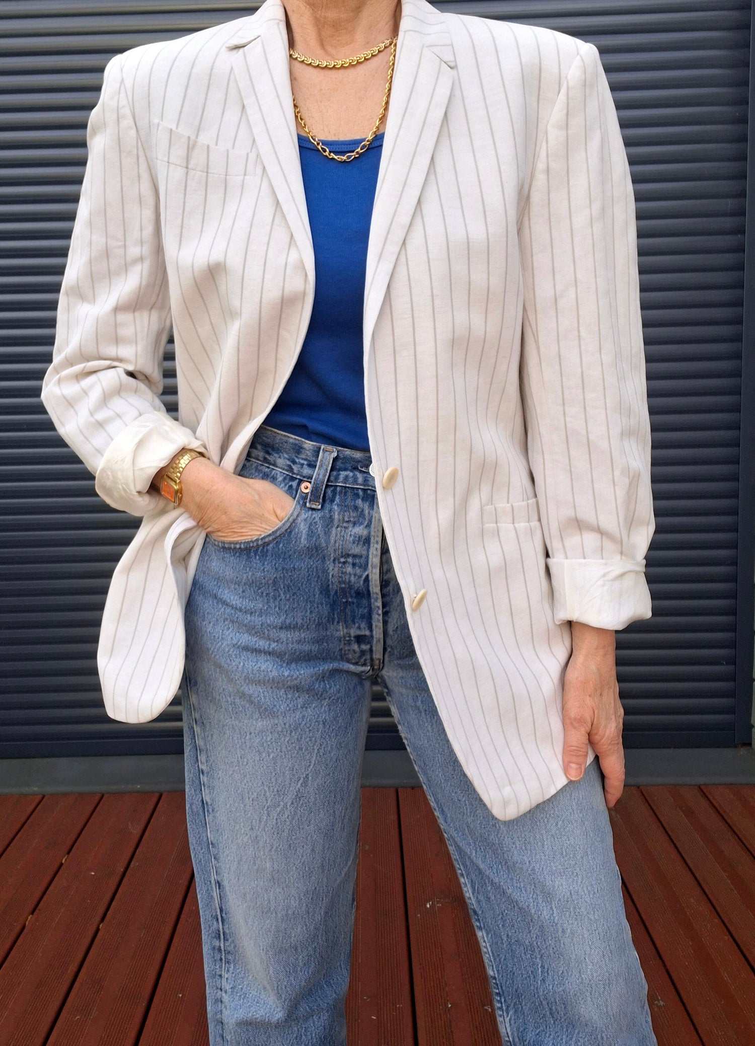 Blazer en lin Thierry Mugler