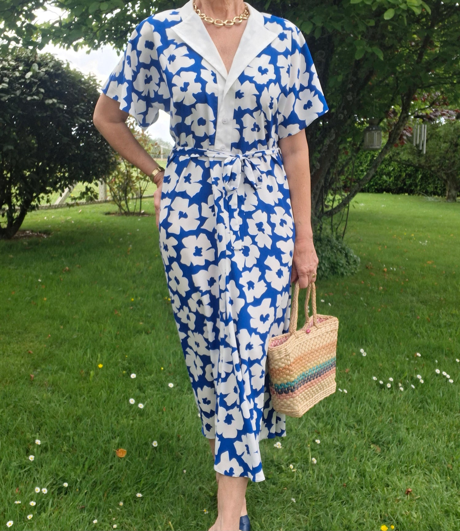 Robe longue à fleurs
