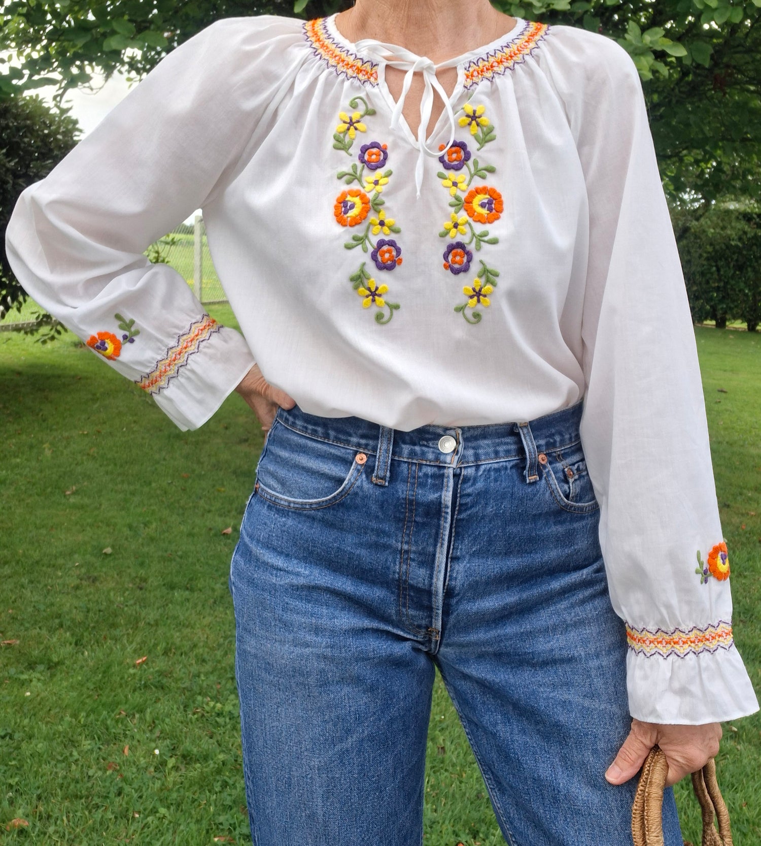 Blouse Hongroise à fleurs