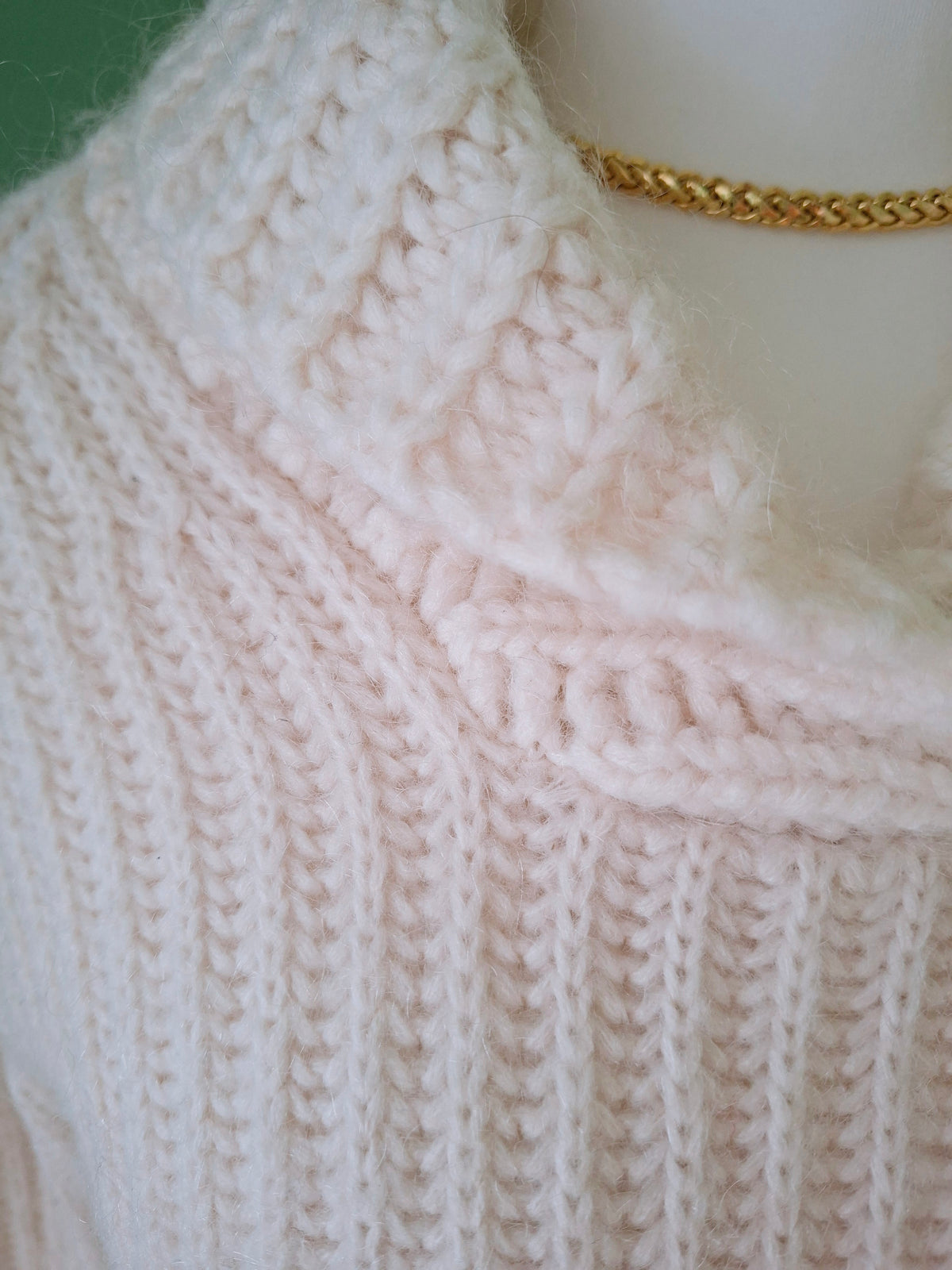 Pull côtelé écru