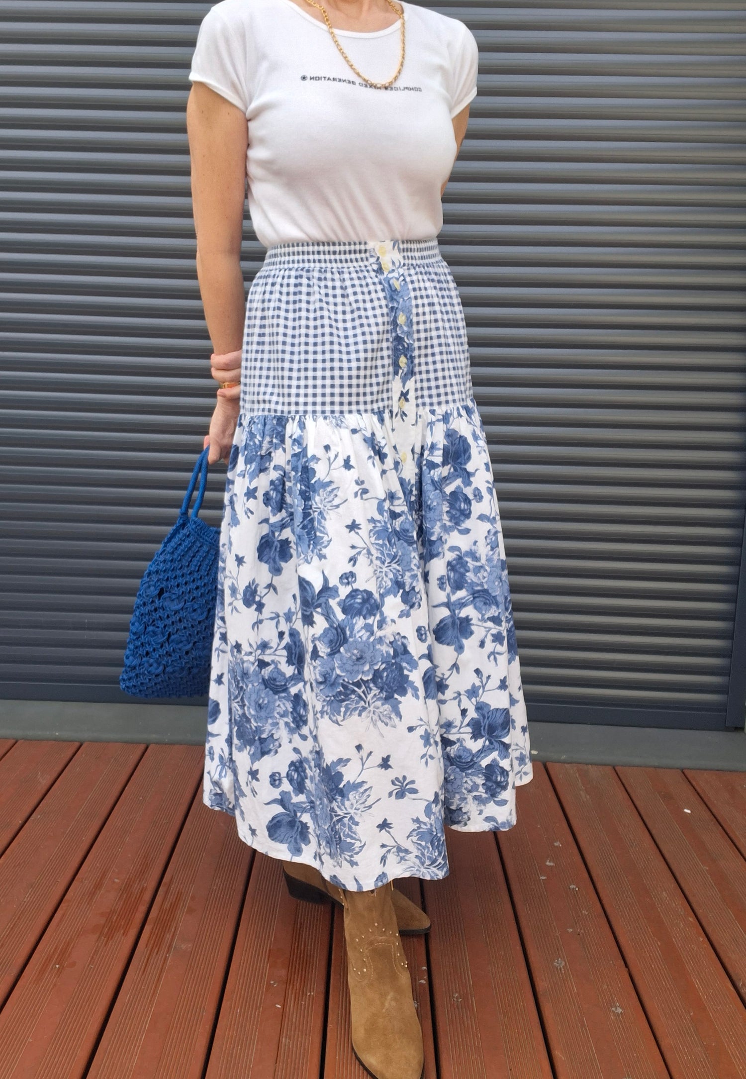 Jupe longue à fleurs