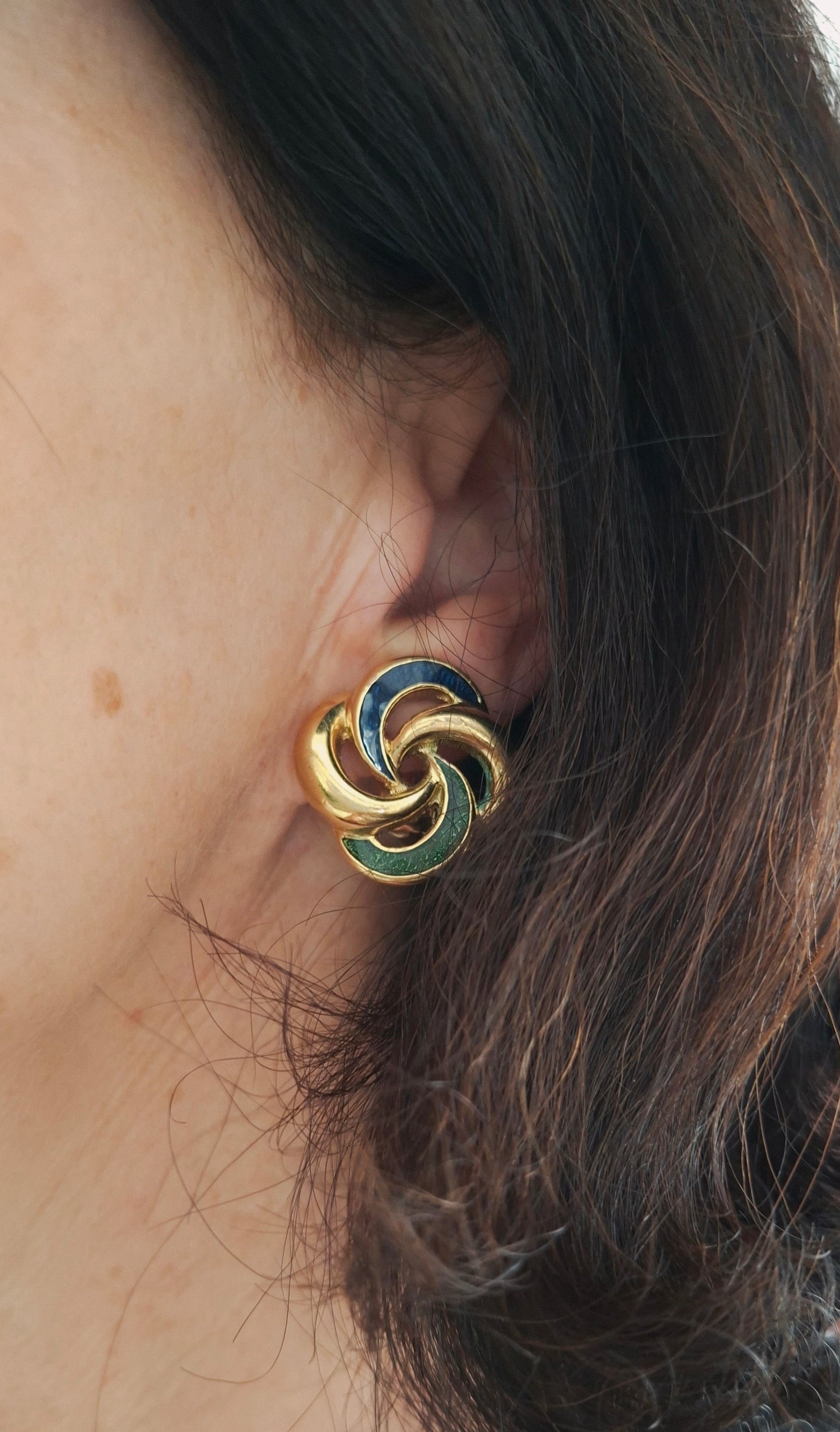 Boucles d'oreilles en métal doré