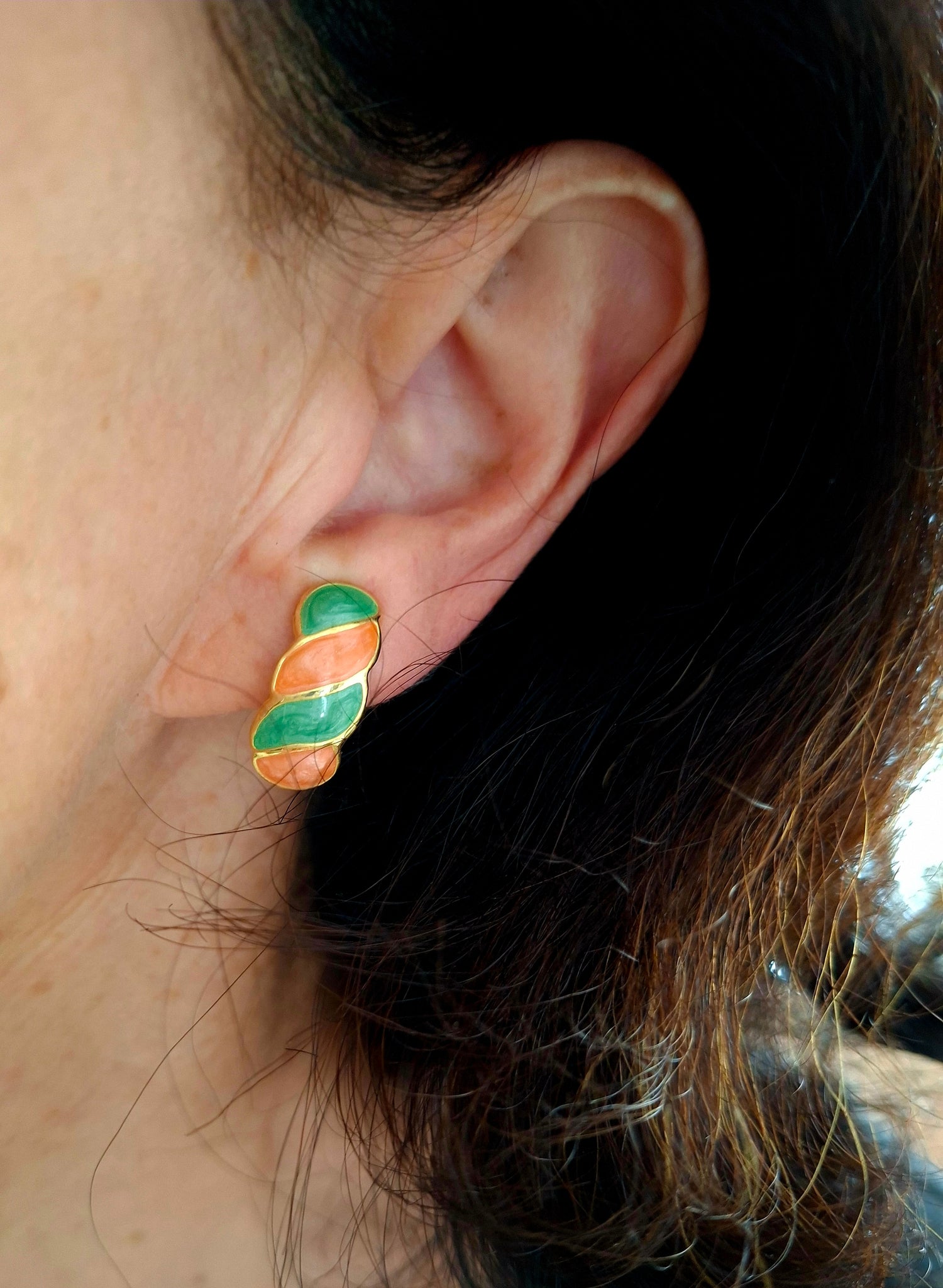 Boucles d'oreilles en métal doré
