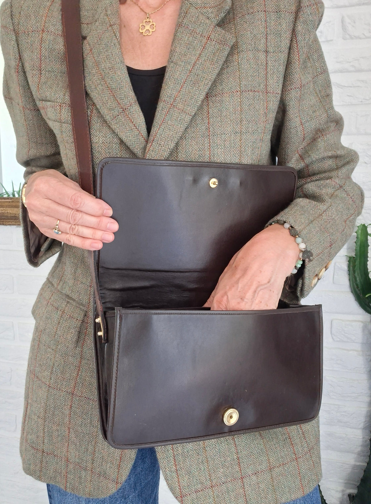 Sac en cuir patchwork 70's