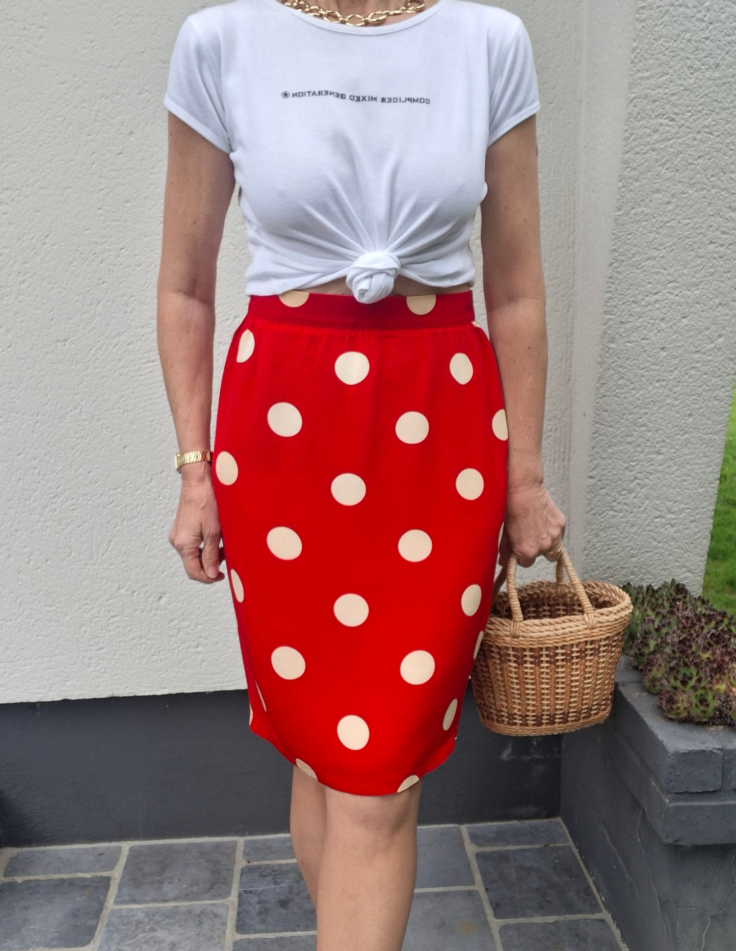 Jupe à pois Yves Saint Laurent