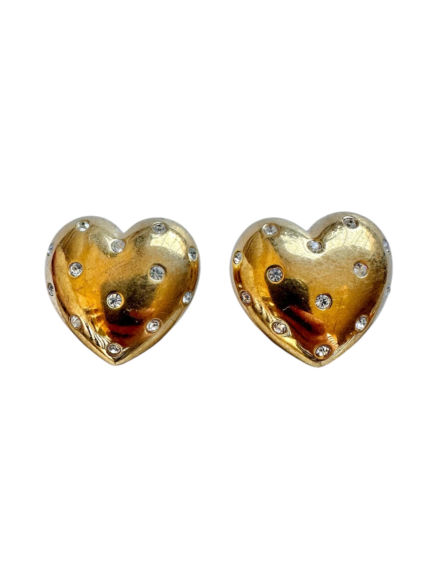 Boucles d'oreilles clips coeurs