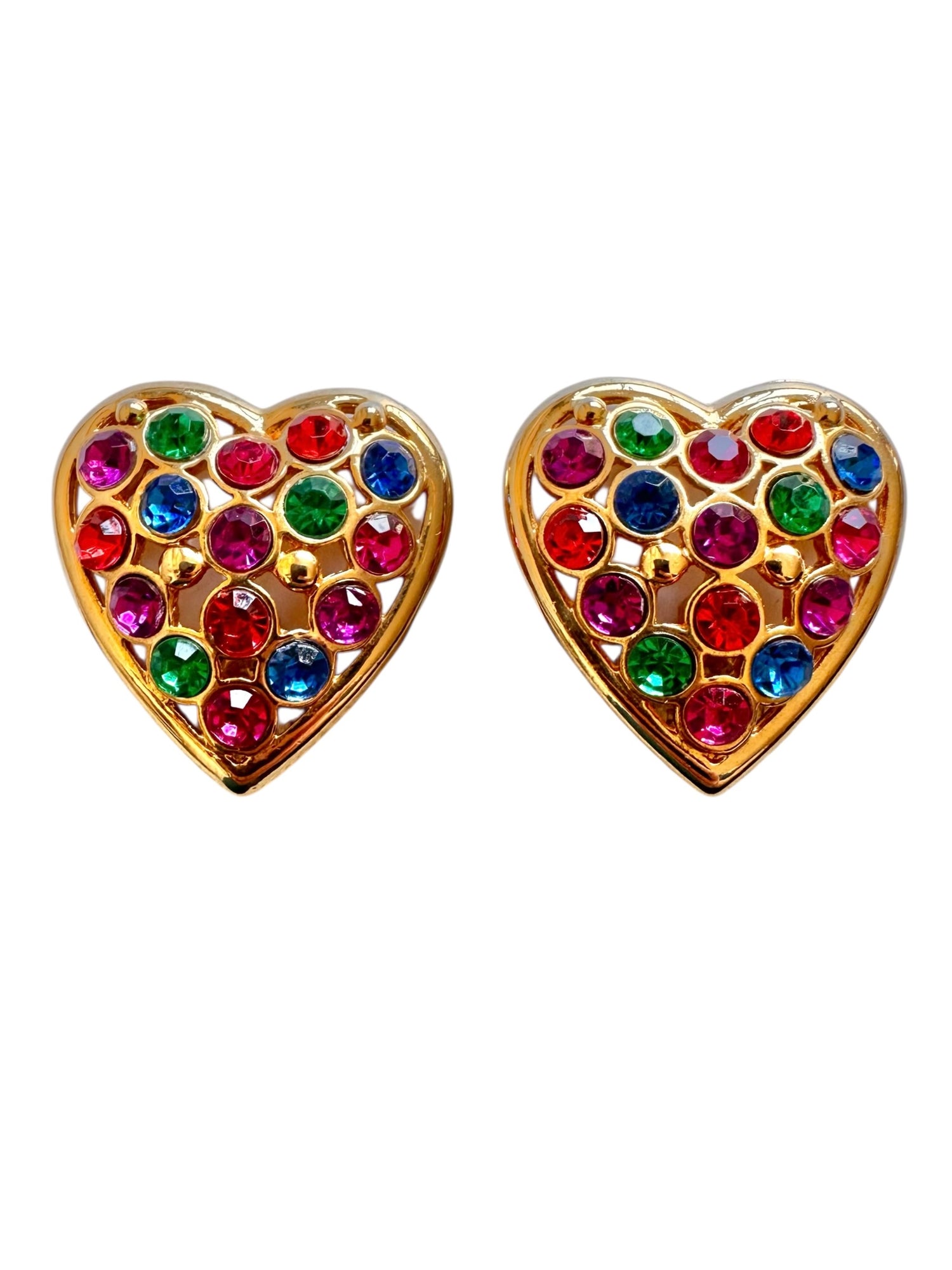 Boucles d'oreilles clips coeurs