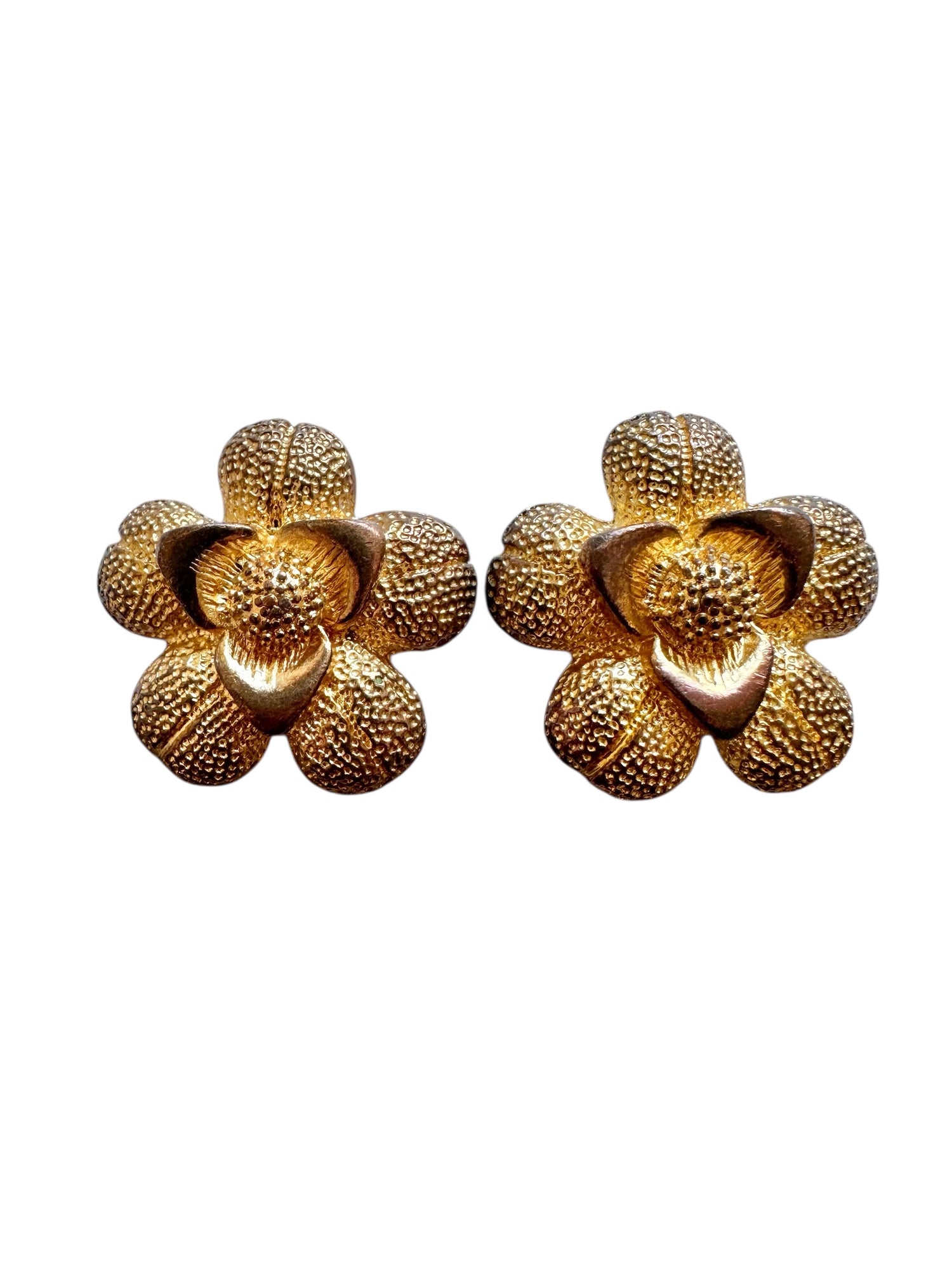 Boucles d'oreilles clips fleurs