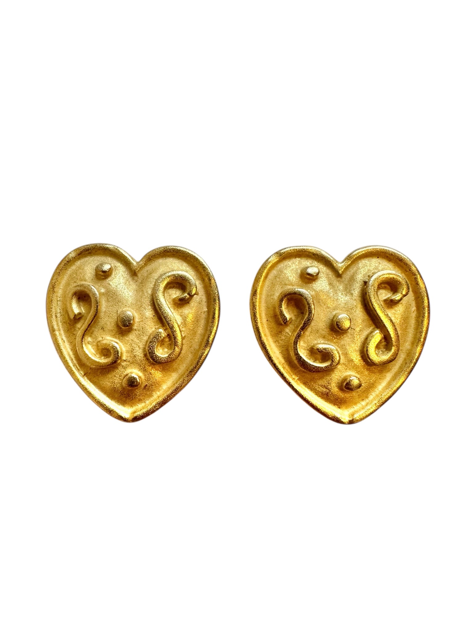 Boucles d'oreilles clips coeurs