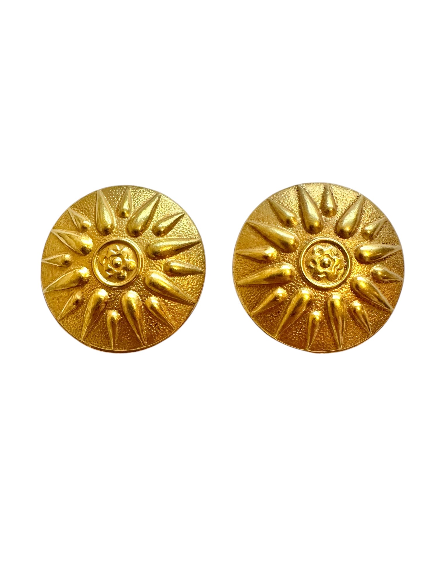 Boucles d'oreilles clips soleils