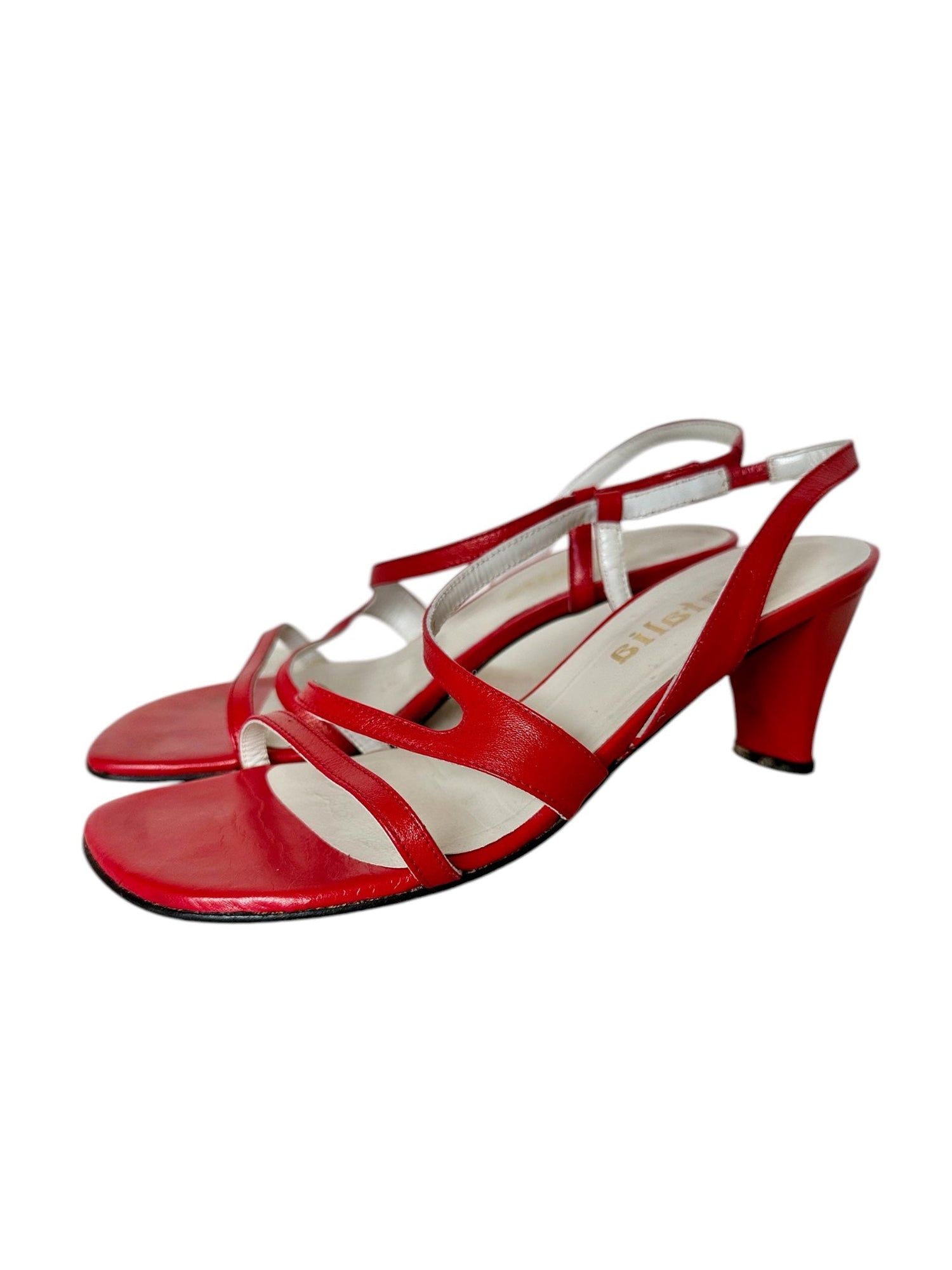 Sandales talons en cuir