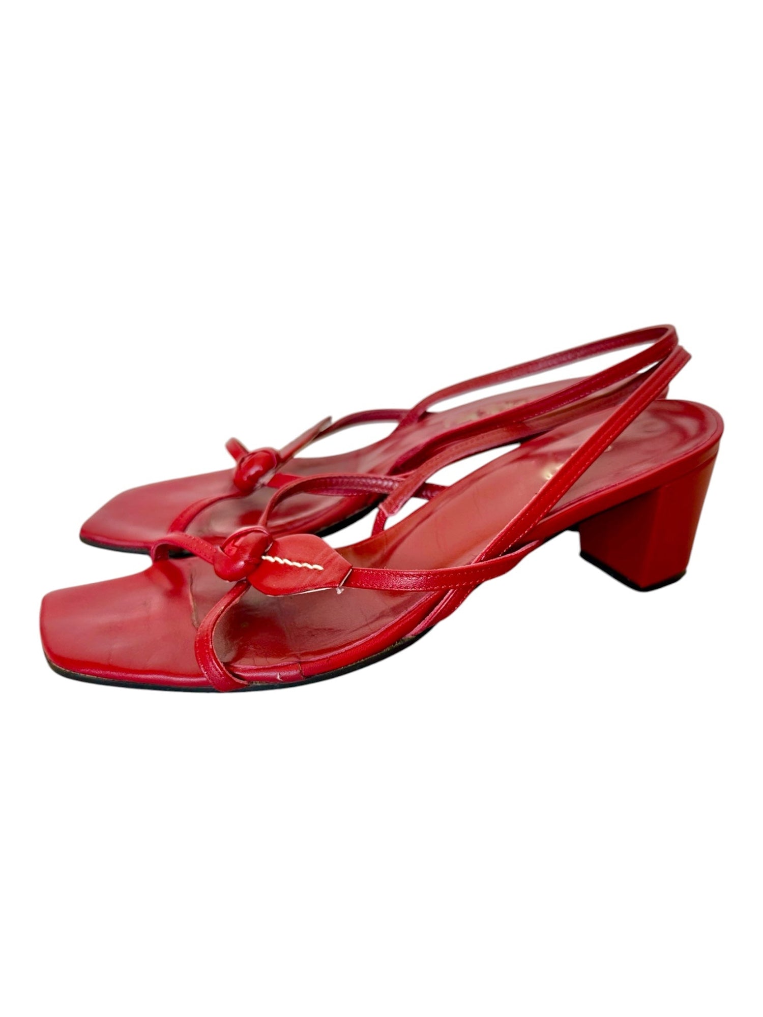 Mules fleuries en cuir