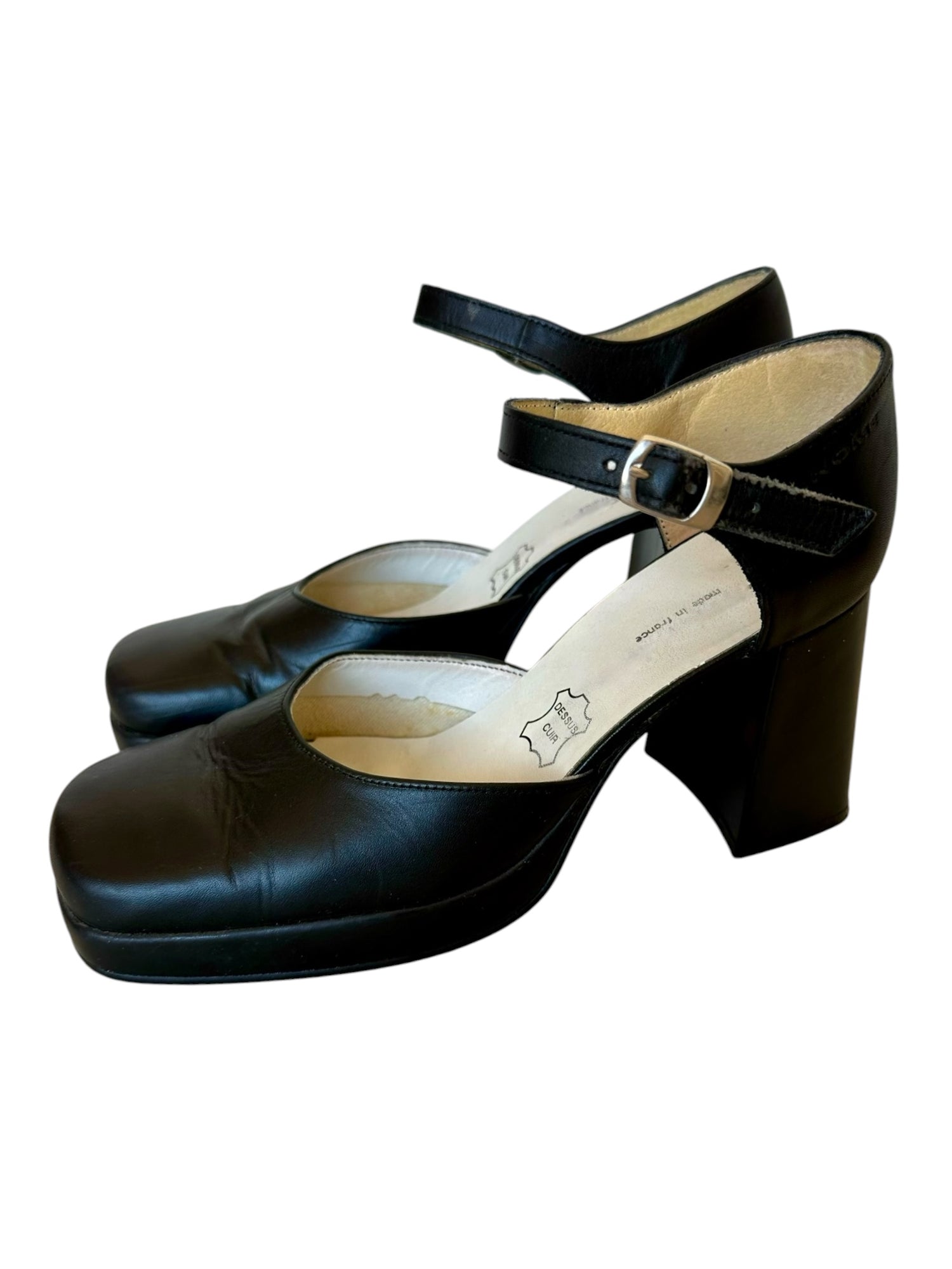 Babies plateformes en cuir