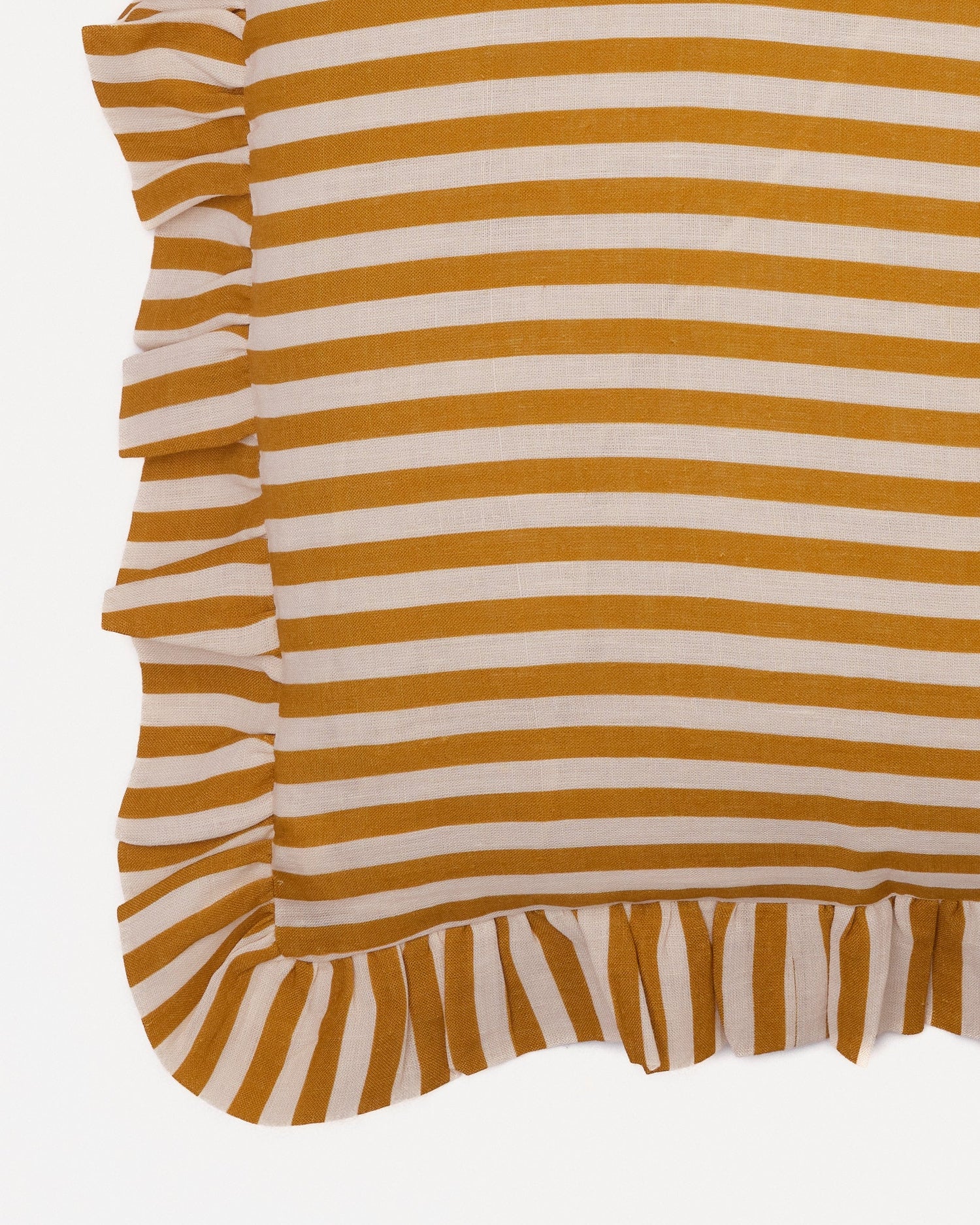 Ochre Candy Stripe Cushion Cover